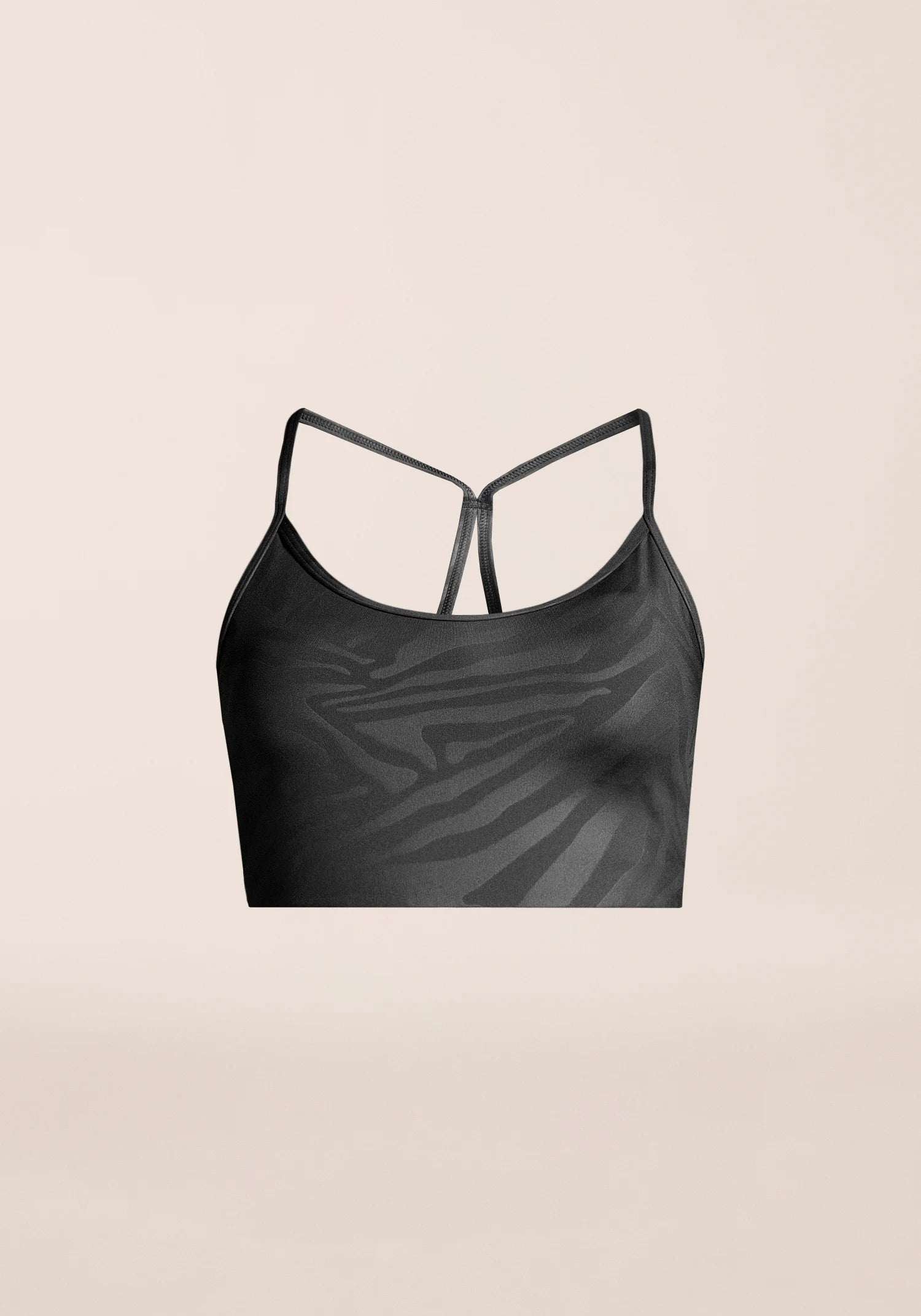 Sleek Strappy Sports Bra Printed - Zebra Black