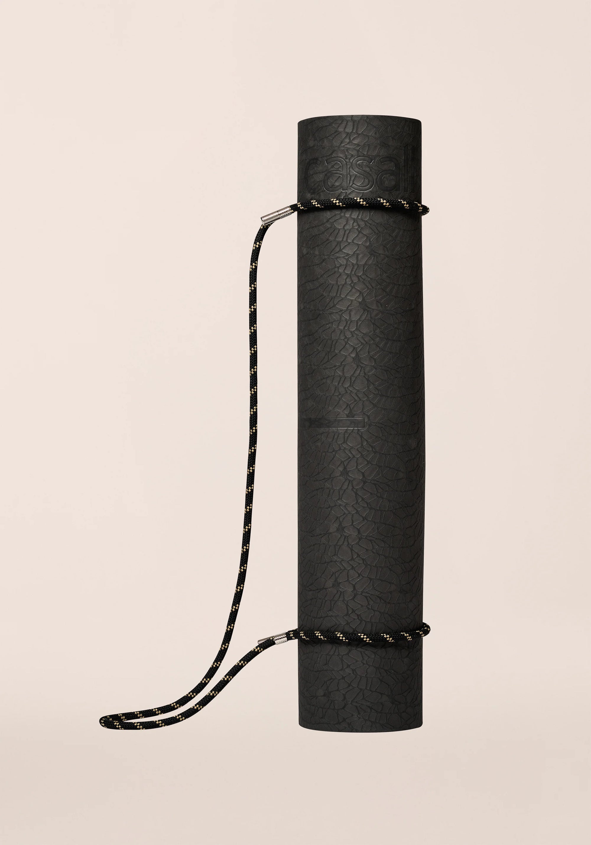 Braided Yoga Mat Carry Strap - Black/Beige