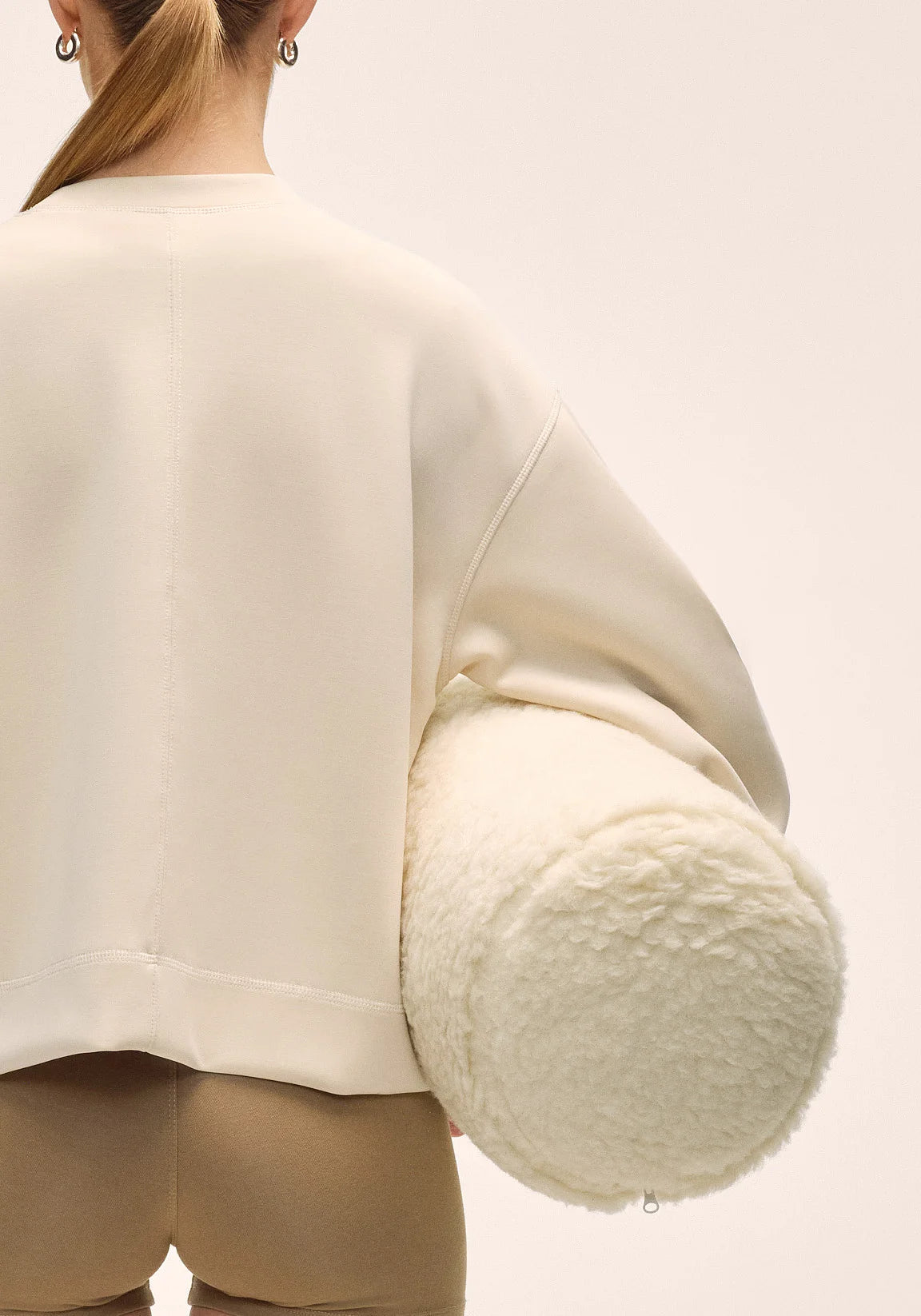 Yoga Bolster Pillow Wool - Offwhite