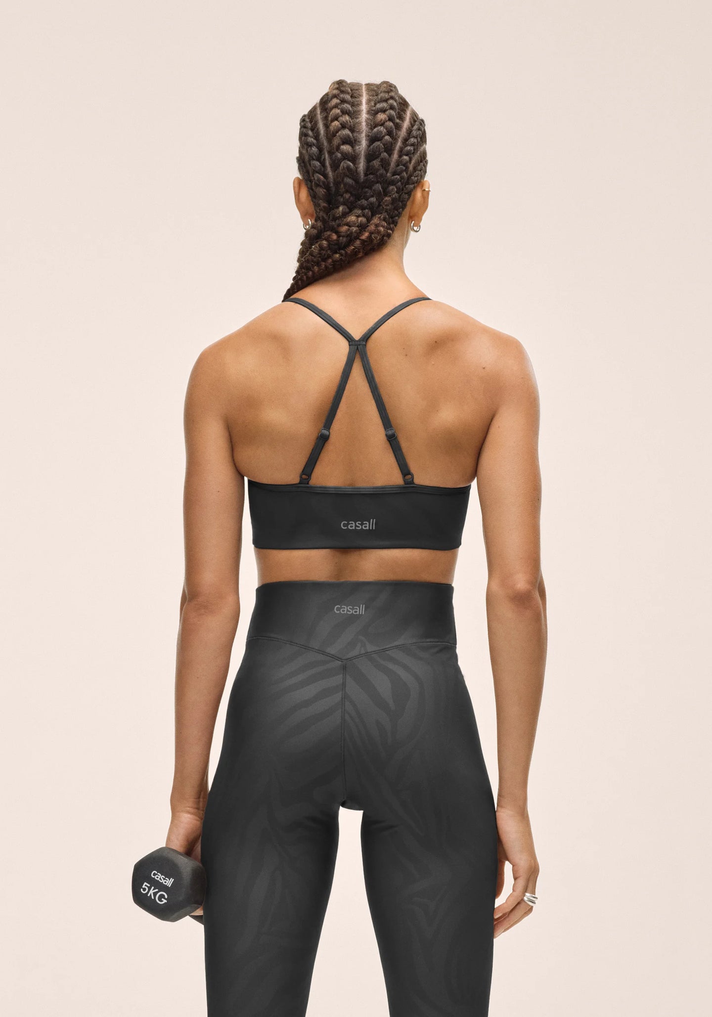 Sleek Strappy Sports Bra Printed - Zebra Black