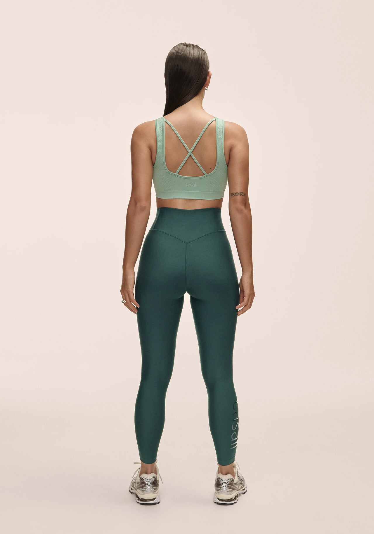 Graphic High Waist Tights - Dark Pine