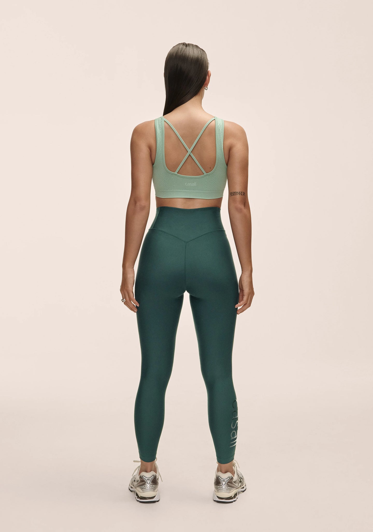 Graphic High Waist Tights - Dark Pine