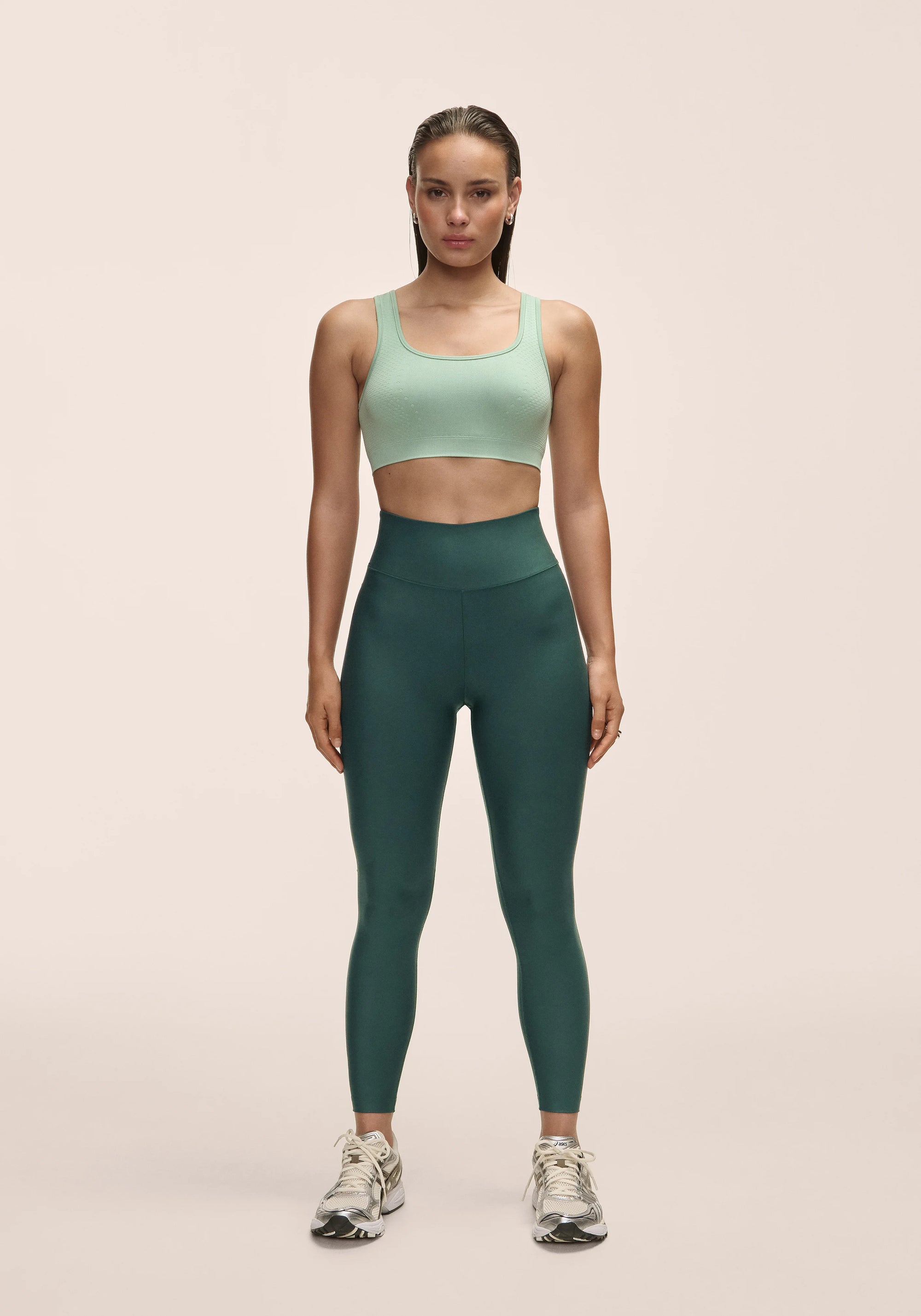 Graphic High Waist Tights - Dark Pine
