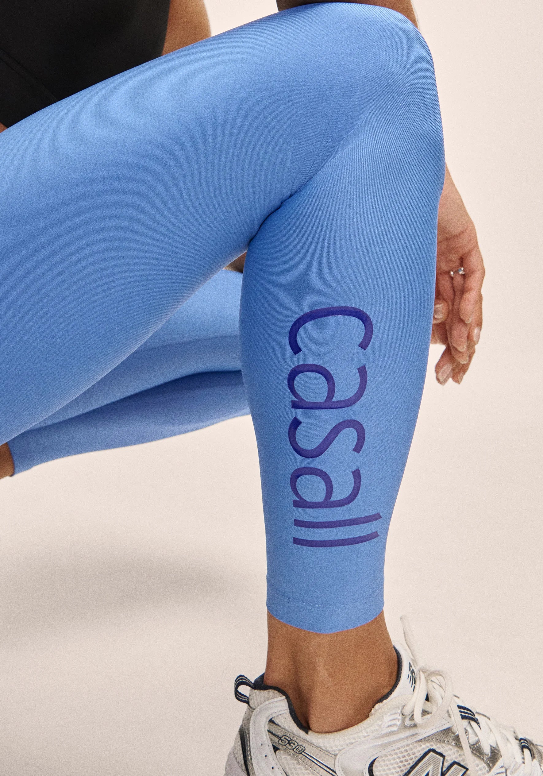 Graphic High Waist Tights - Riviera Blue