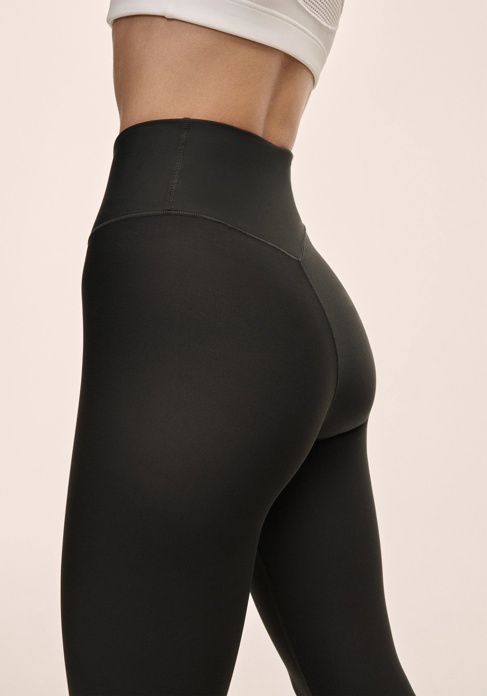Graphic High Waist Tights - Black