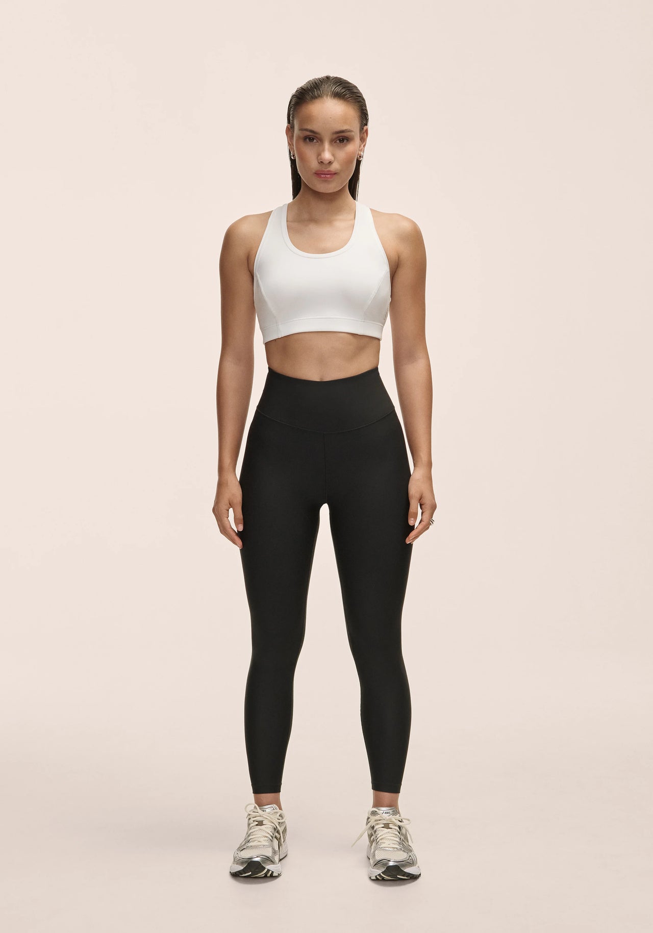 Graphic High Waist Tights - Black