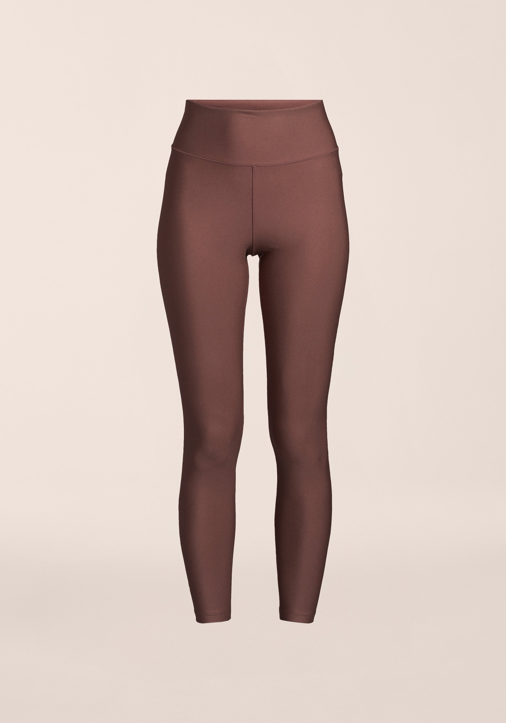 Graphic High Waist Tights - Dark Brown