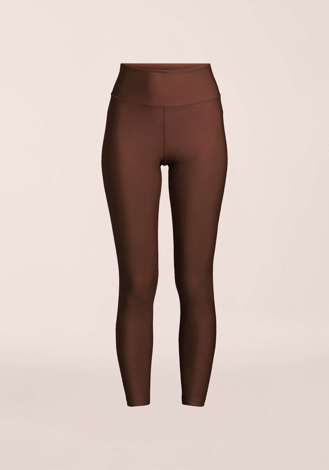 Graphic High Waist Tights - Dark Brown