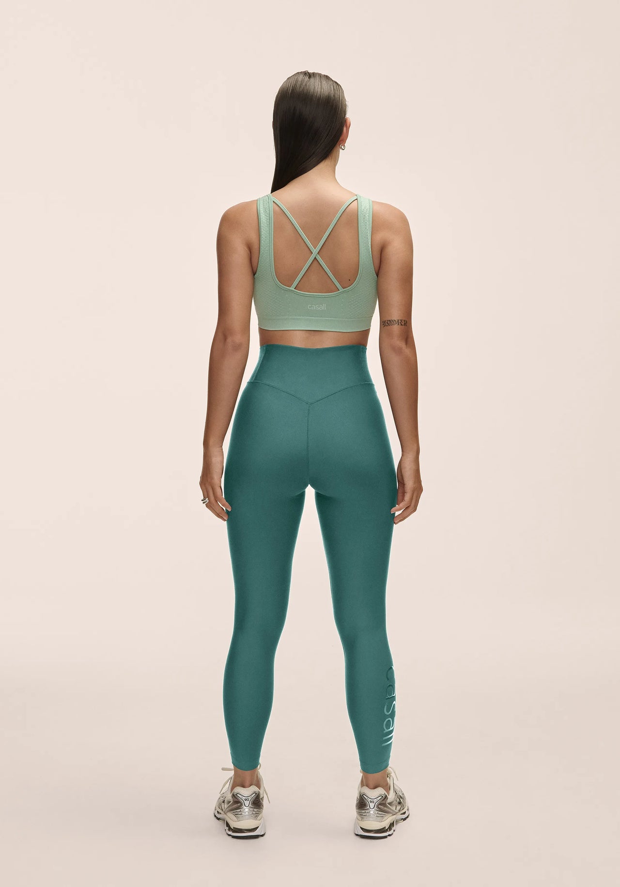 Graphic High Waist Tights - Winter Green