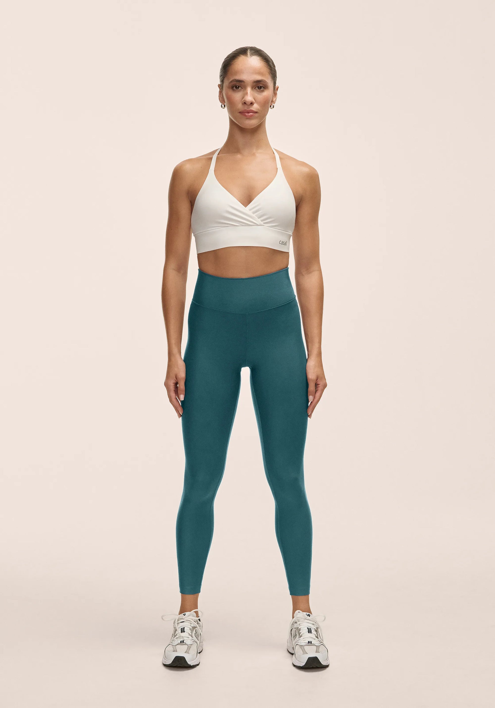 Graphic High Waist Tights - Ocean Teal