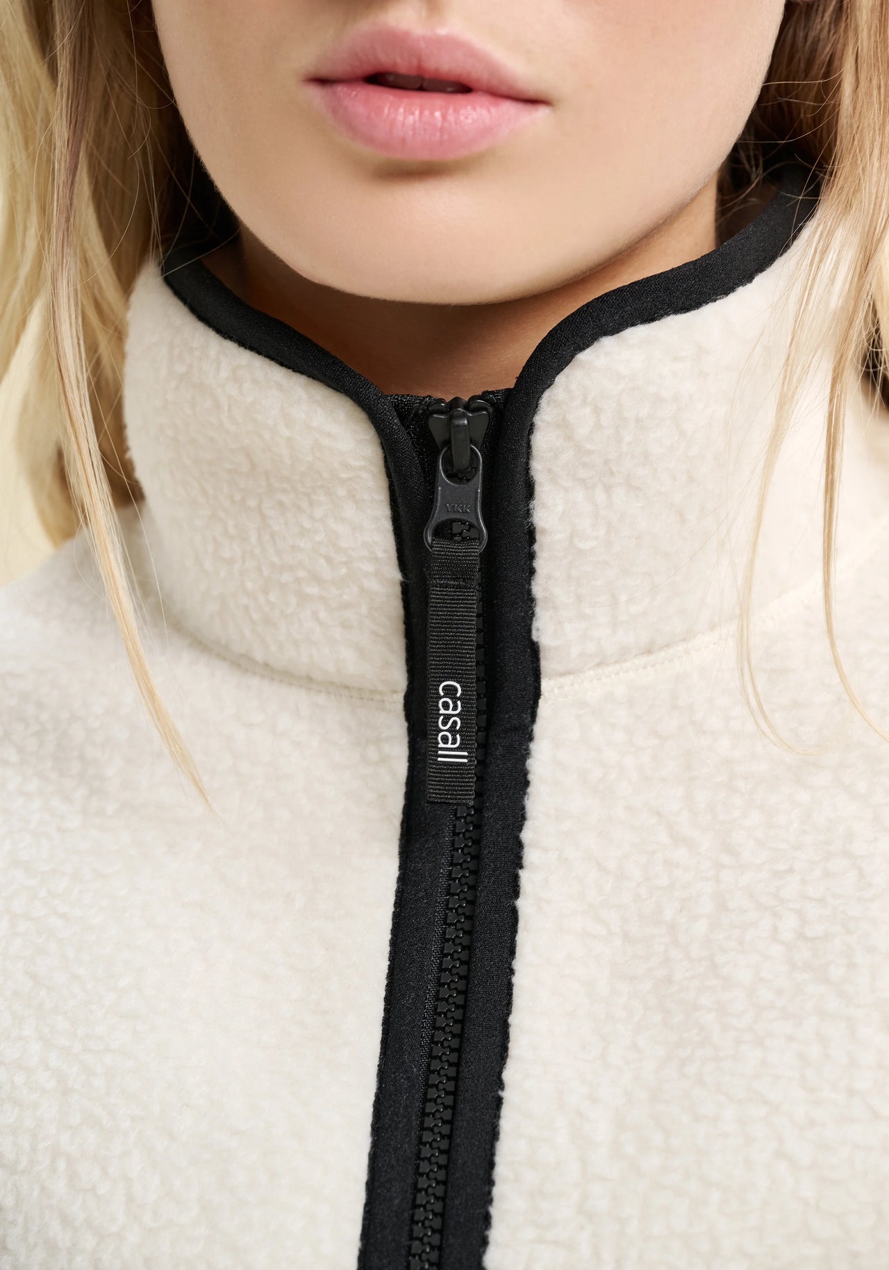 Pile Half Zip - Off white