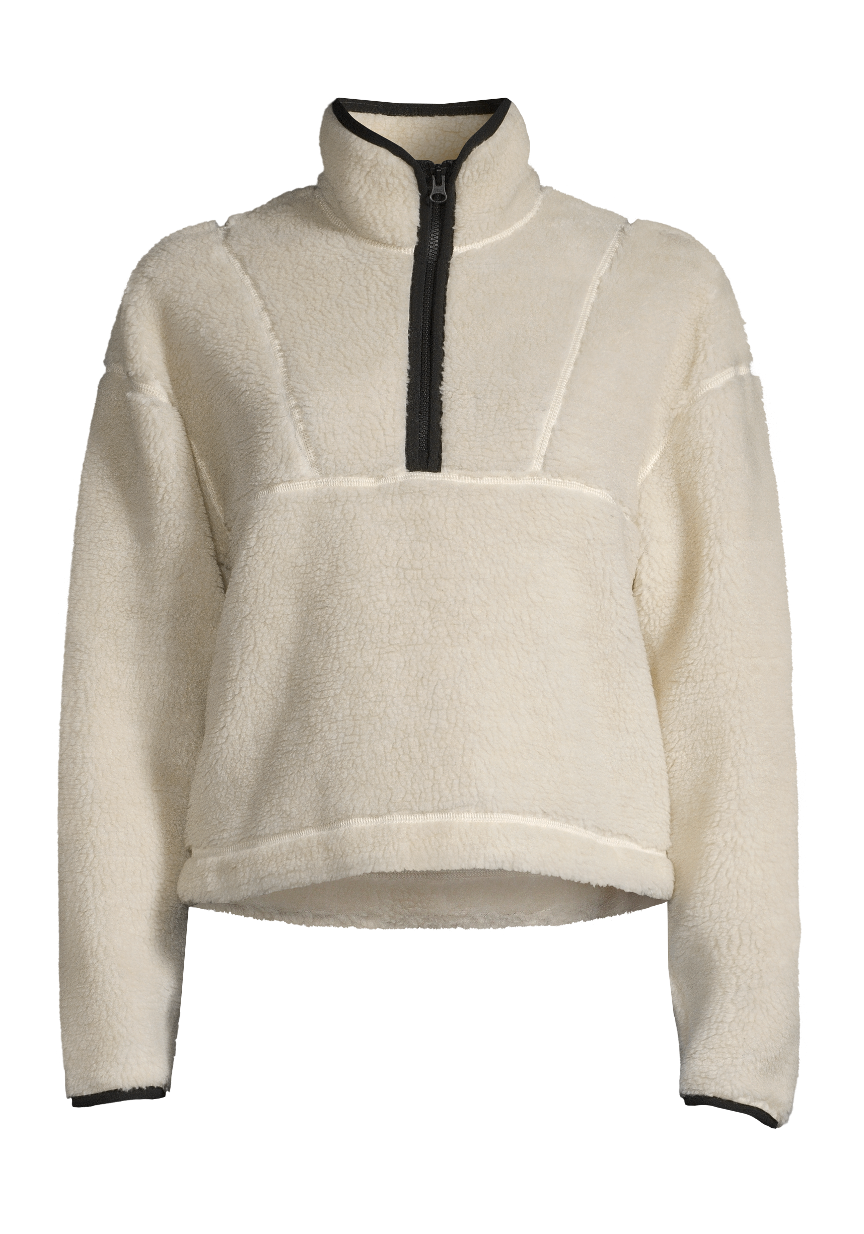 Pile Half Zip - Off white