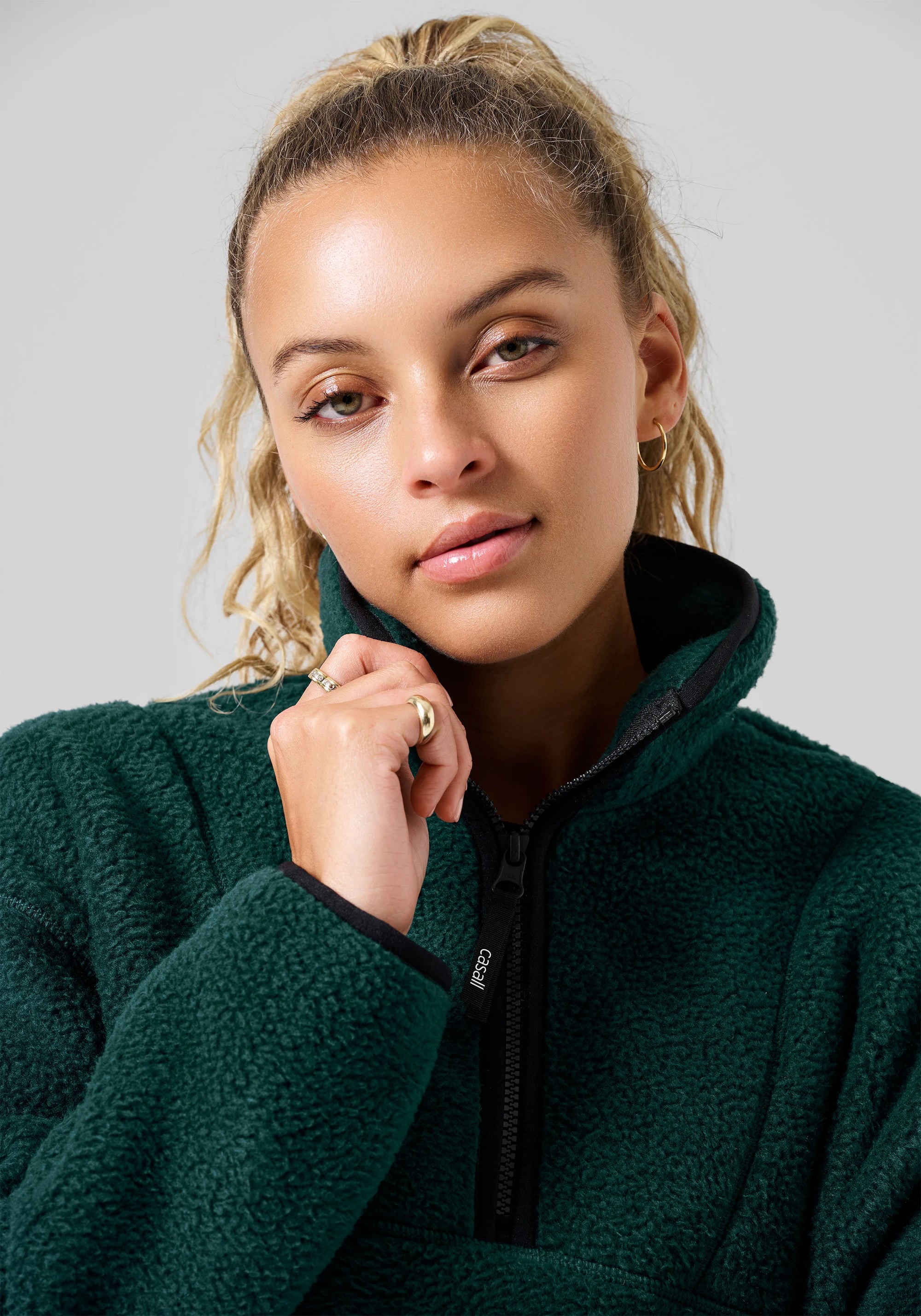 Pile Half Zip - Dark Pine