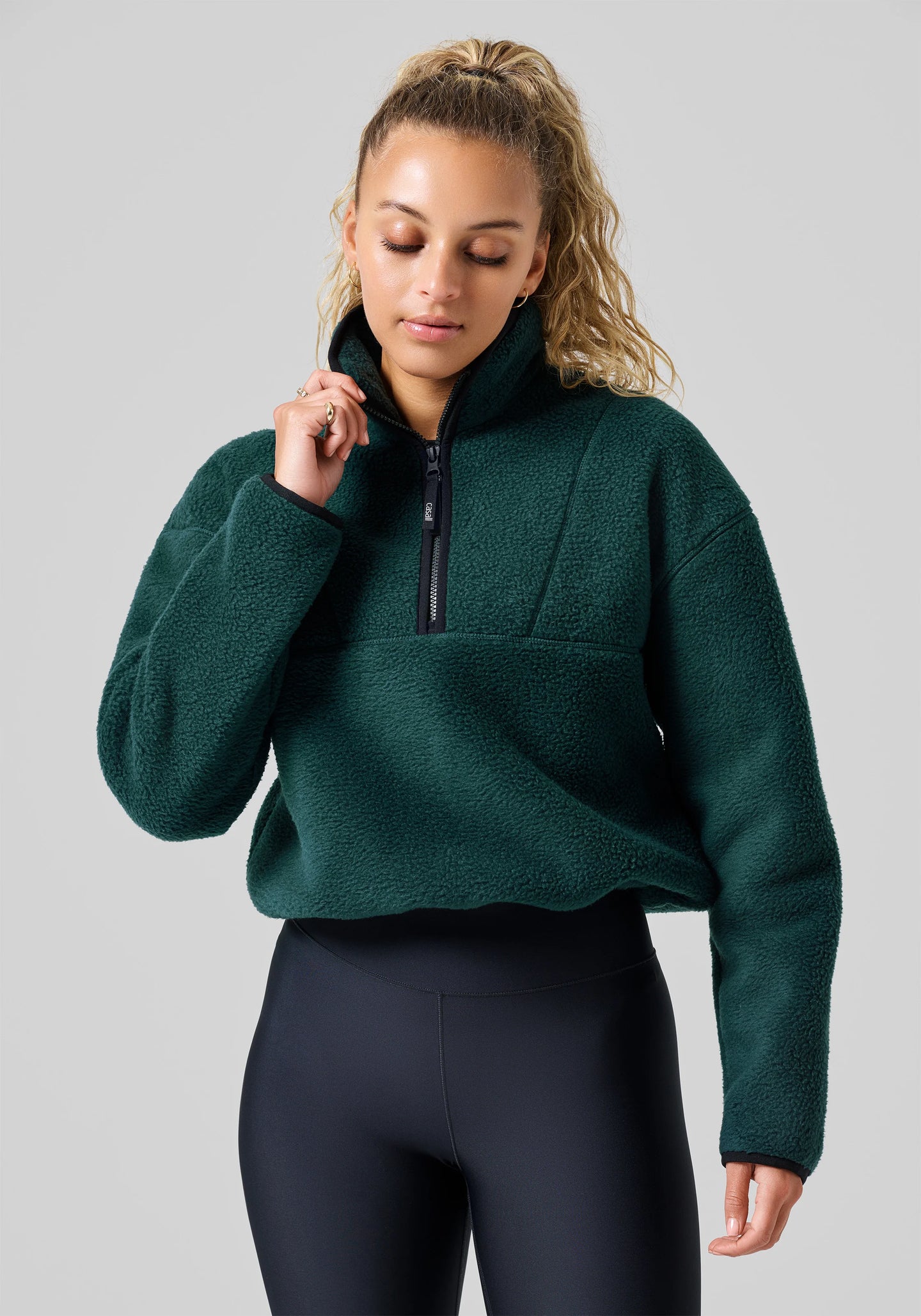 Pile Half Zip - Dark Pine