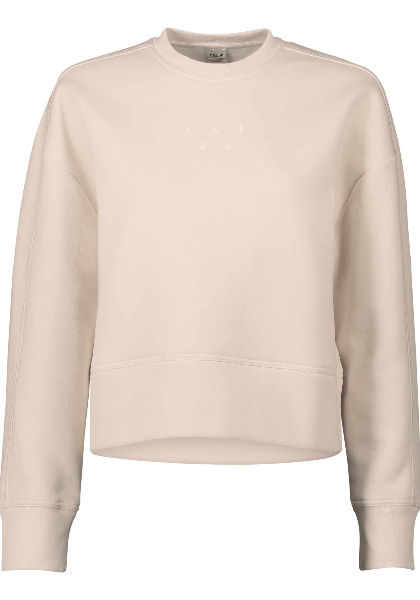 Boxy Crew Neck Sweatshirt - Light Sand