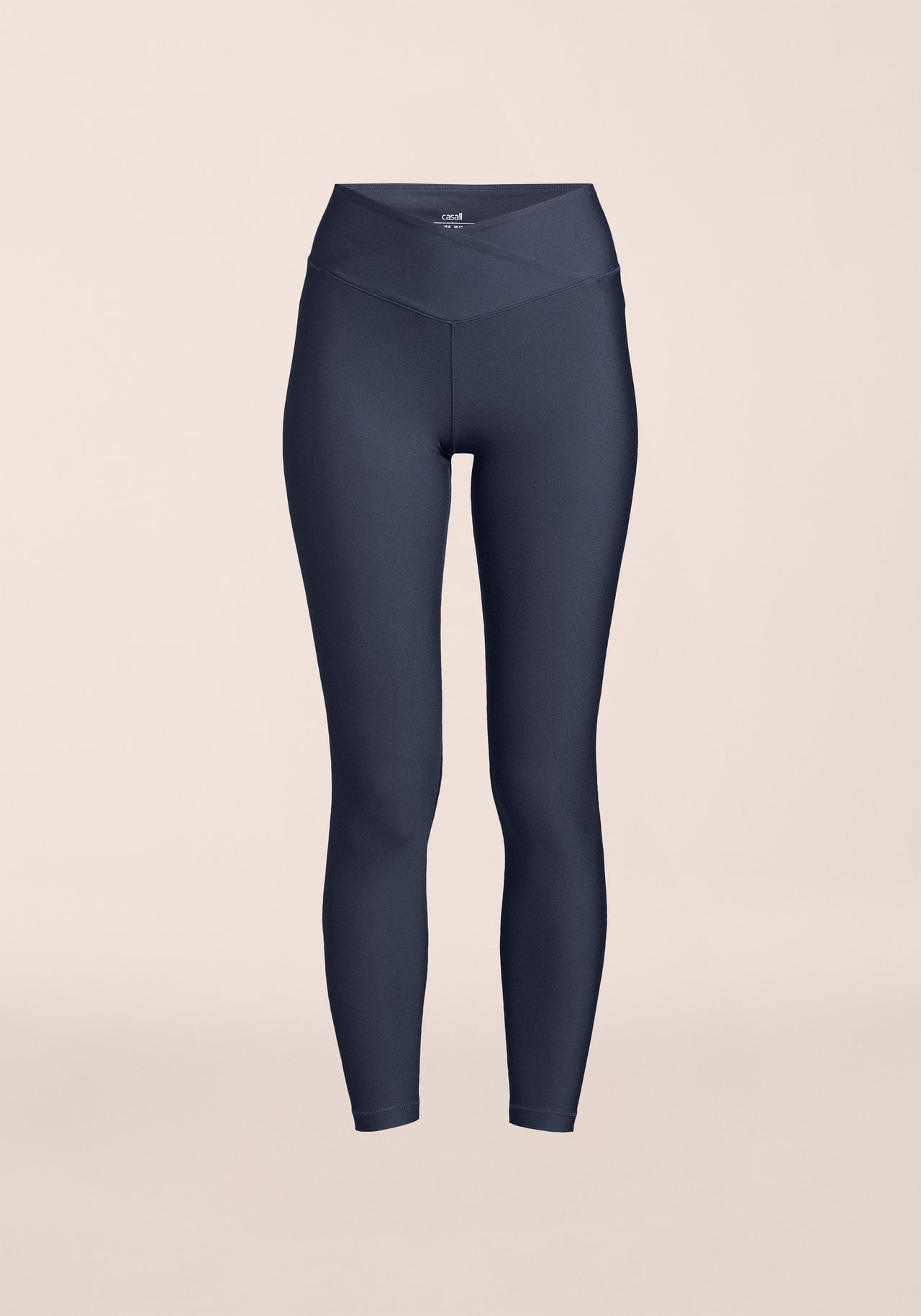 Overlap High Waist Tights - Core Blue