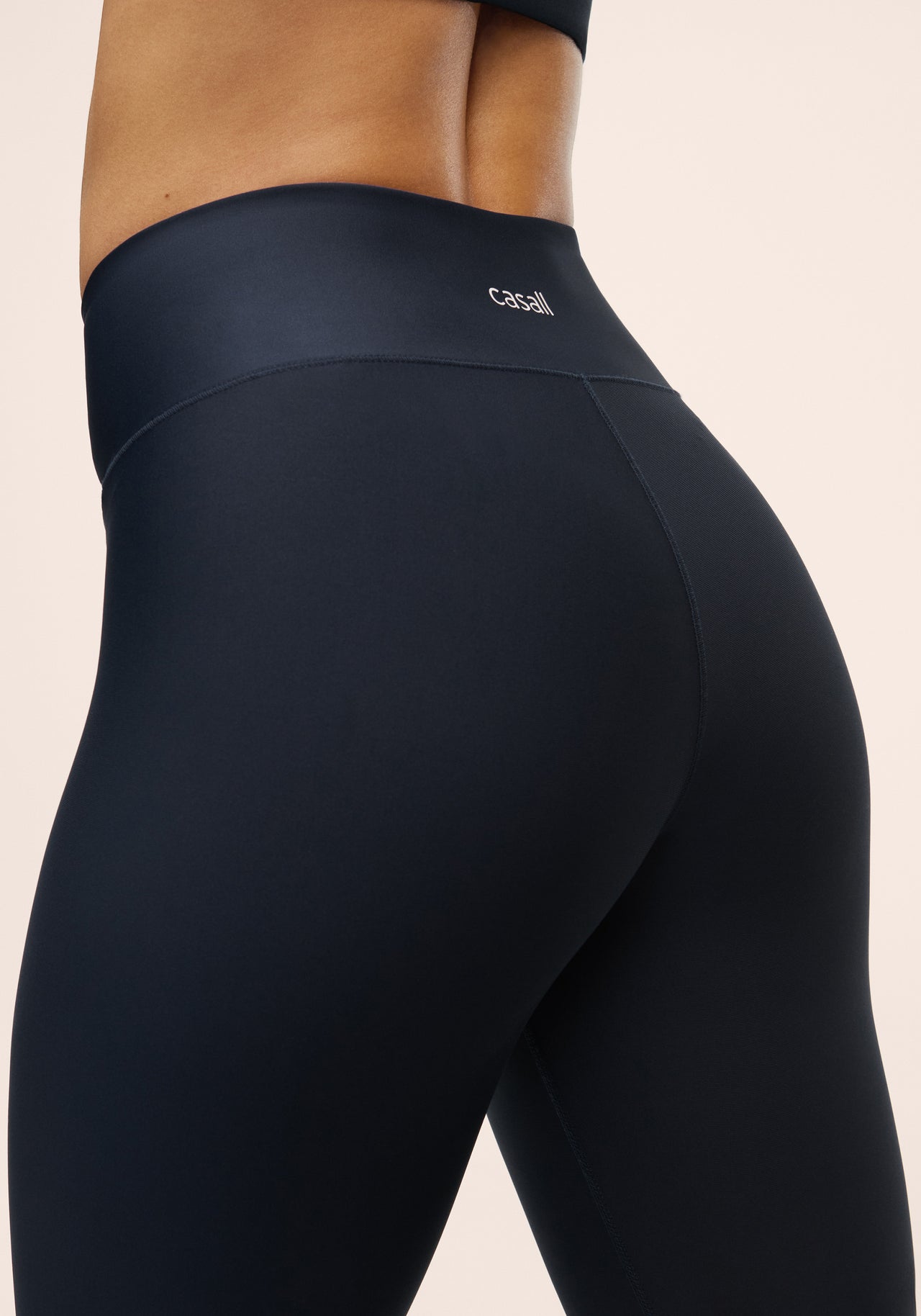 Overlap High Waist Tights - Core Blue