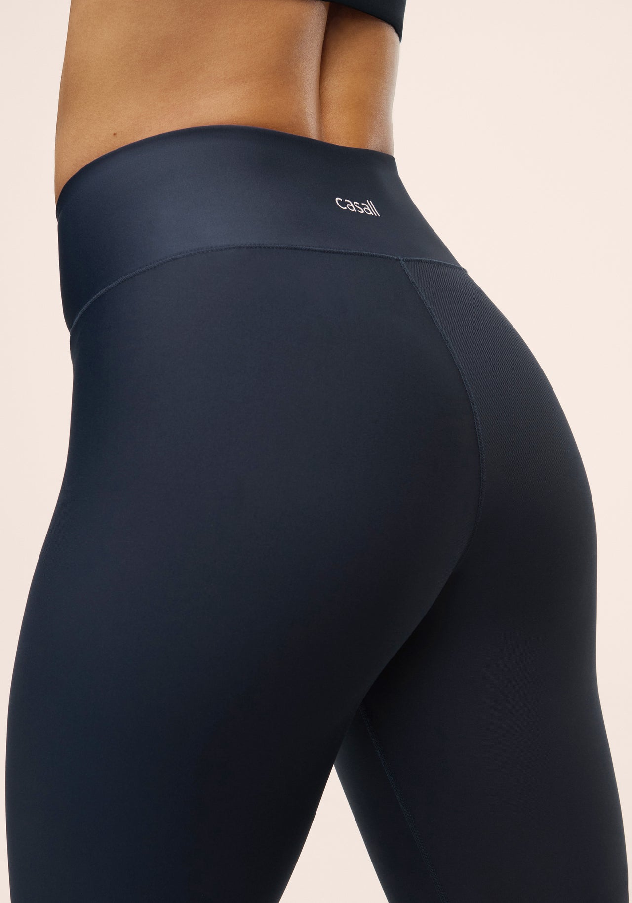 Overlap High Waist Tights - Core Blue