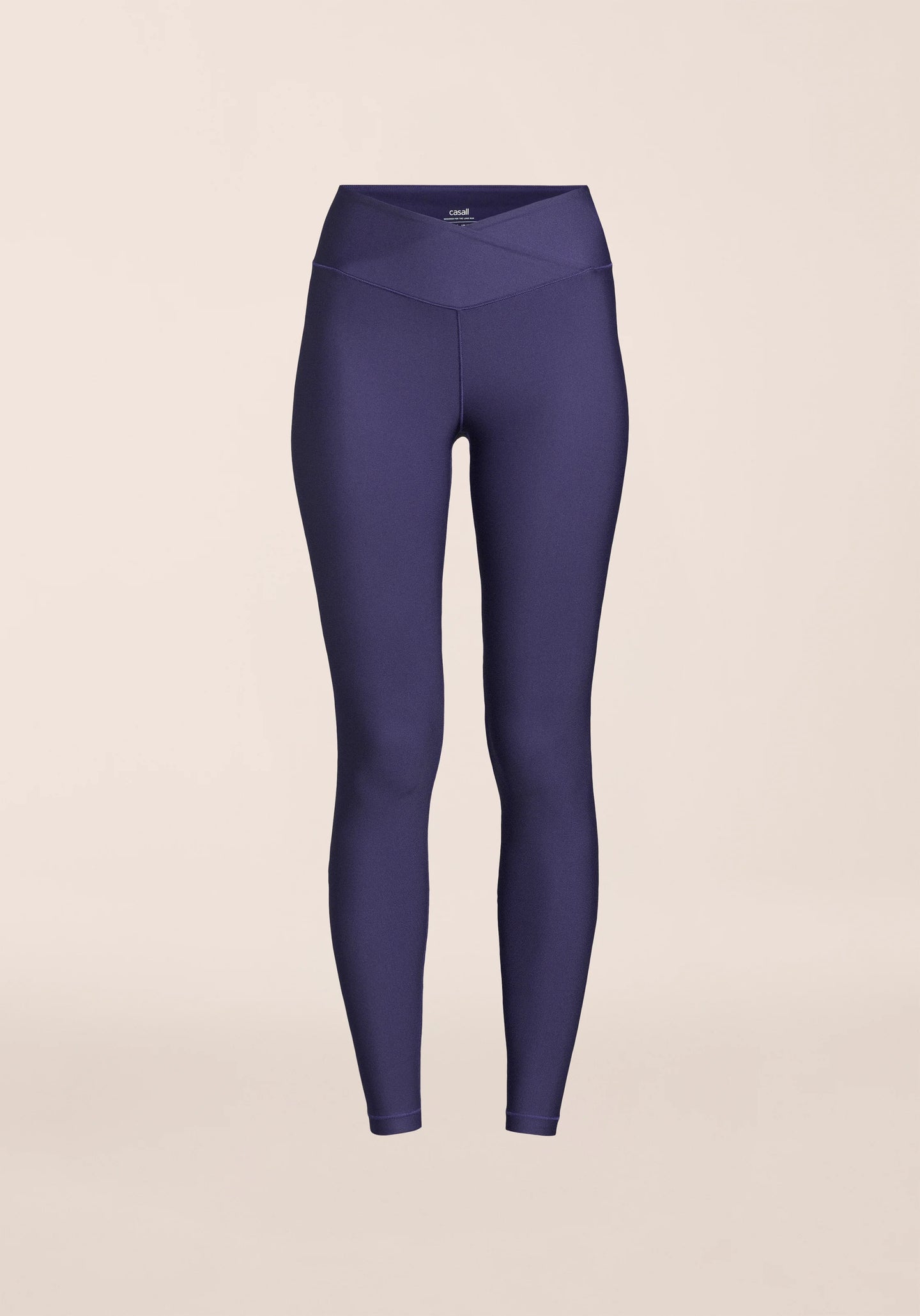 Overlap High Waist Tights - Purple Eclipse