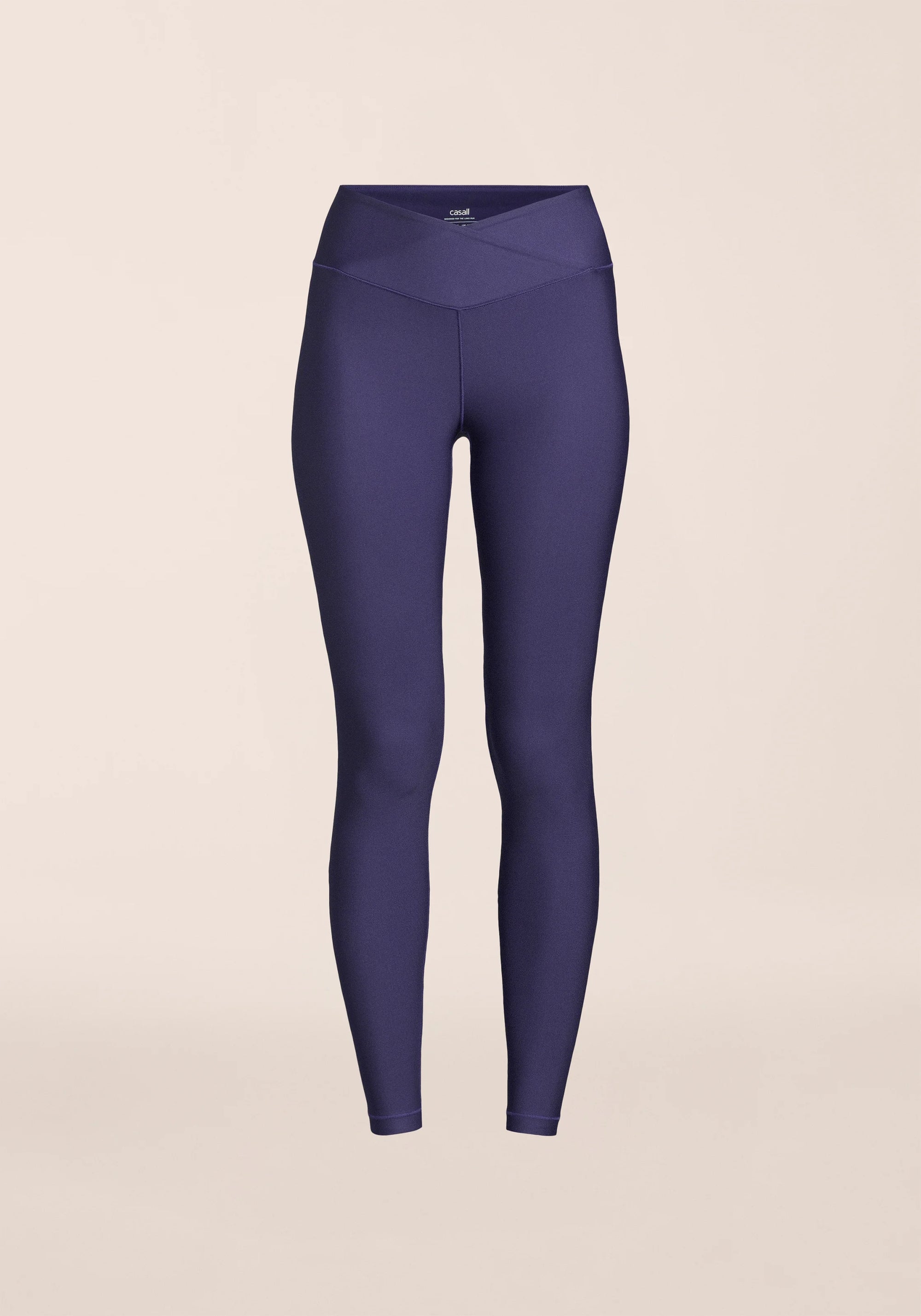 Overlap High Waist Tights - Purple Eclipse
