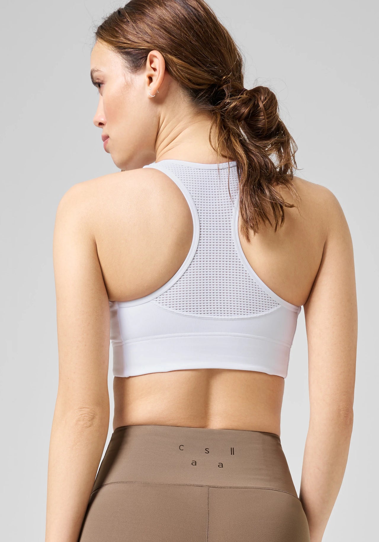 Iconic Longline Sports Bra - White