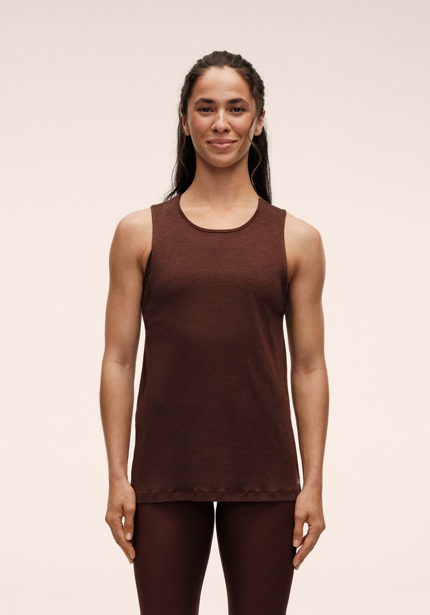 Soft Texture Tank - Dark Brown