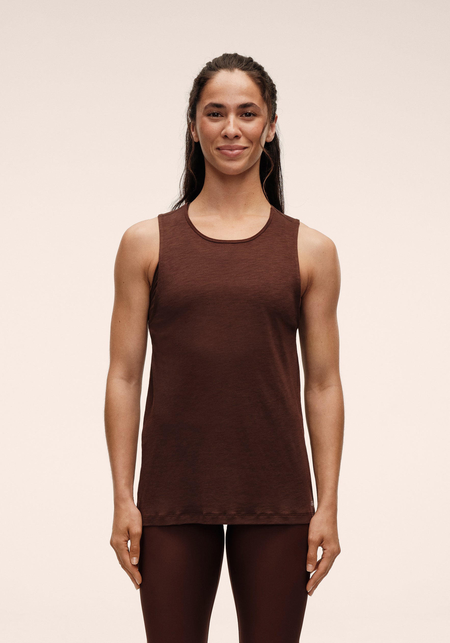 Soft Texture Tank - Dark Brown