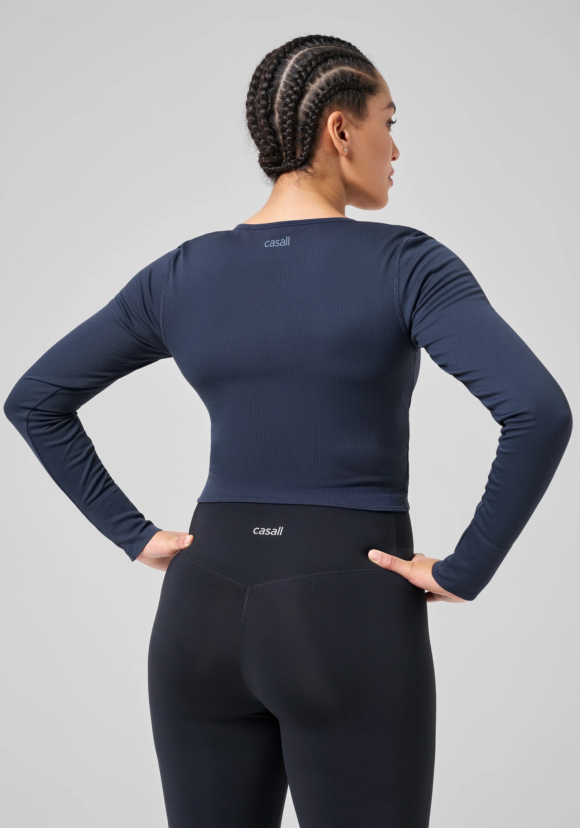 Seamless Rib Wrap Longsleeve - Core Blue