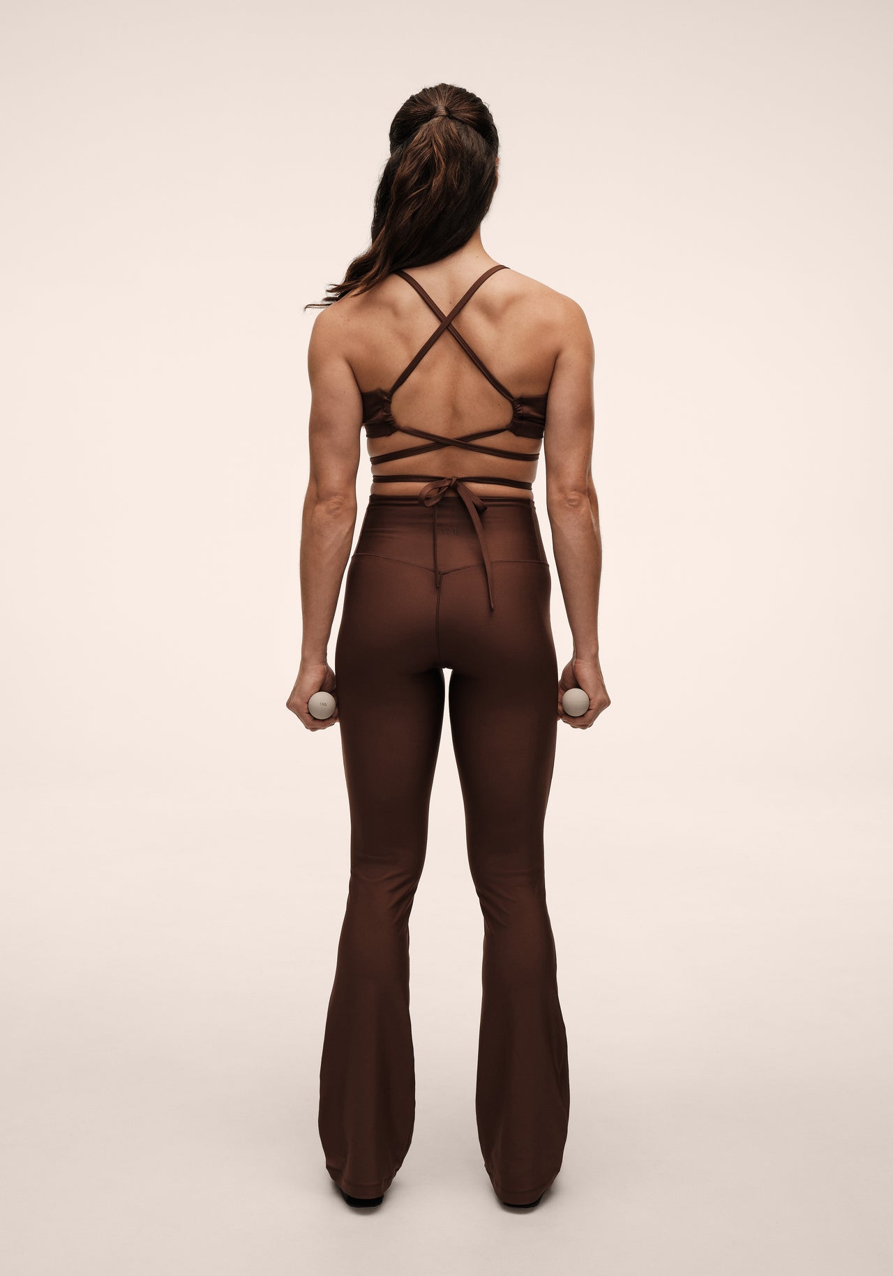 Flare High Waist Pant - Dark Brown