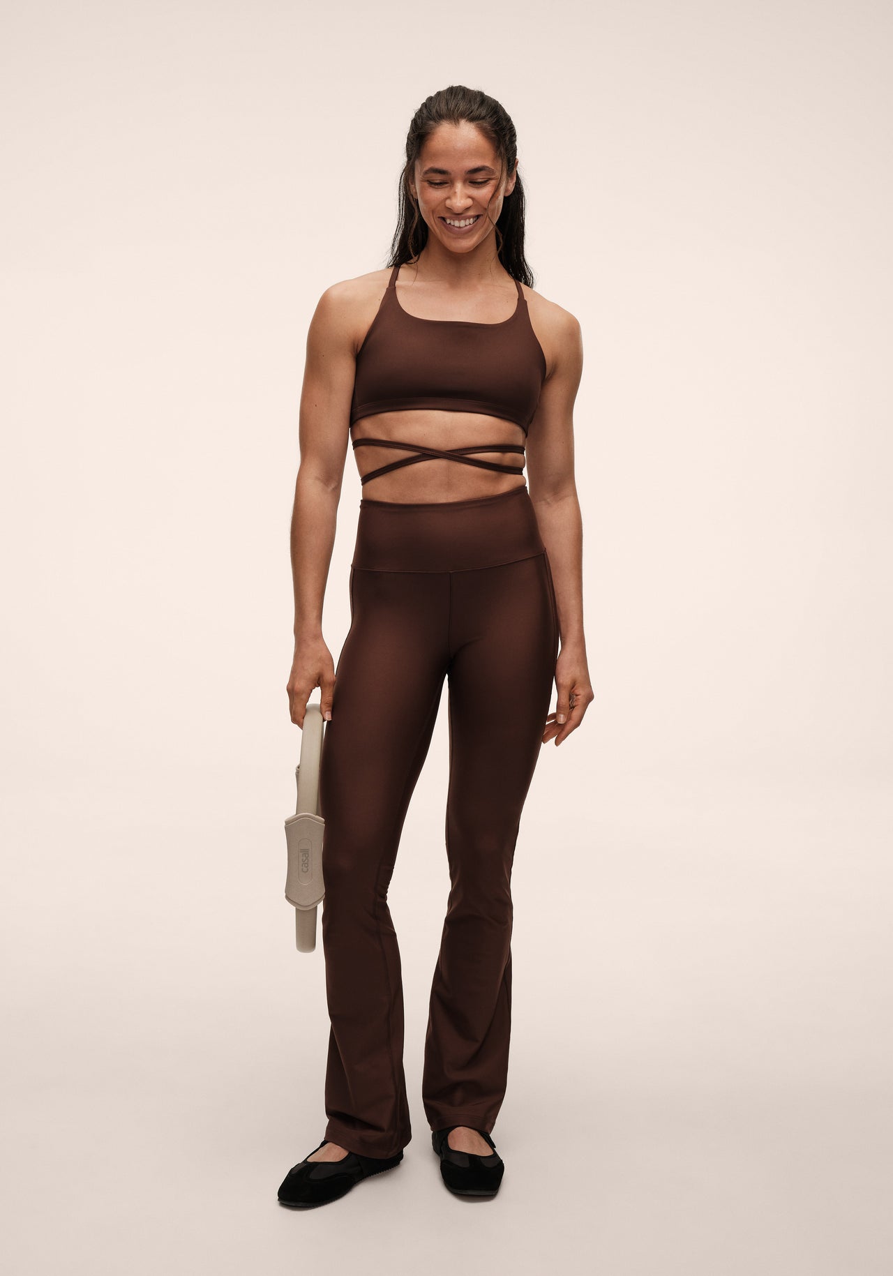 Flare High Waist Pant - Dark Brown