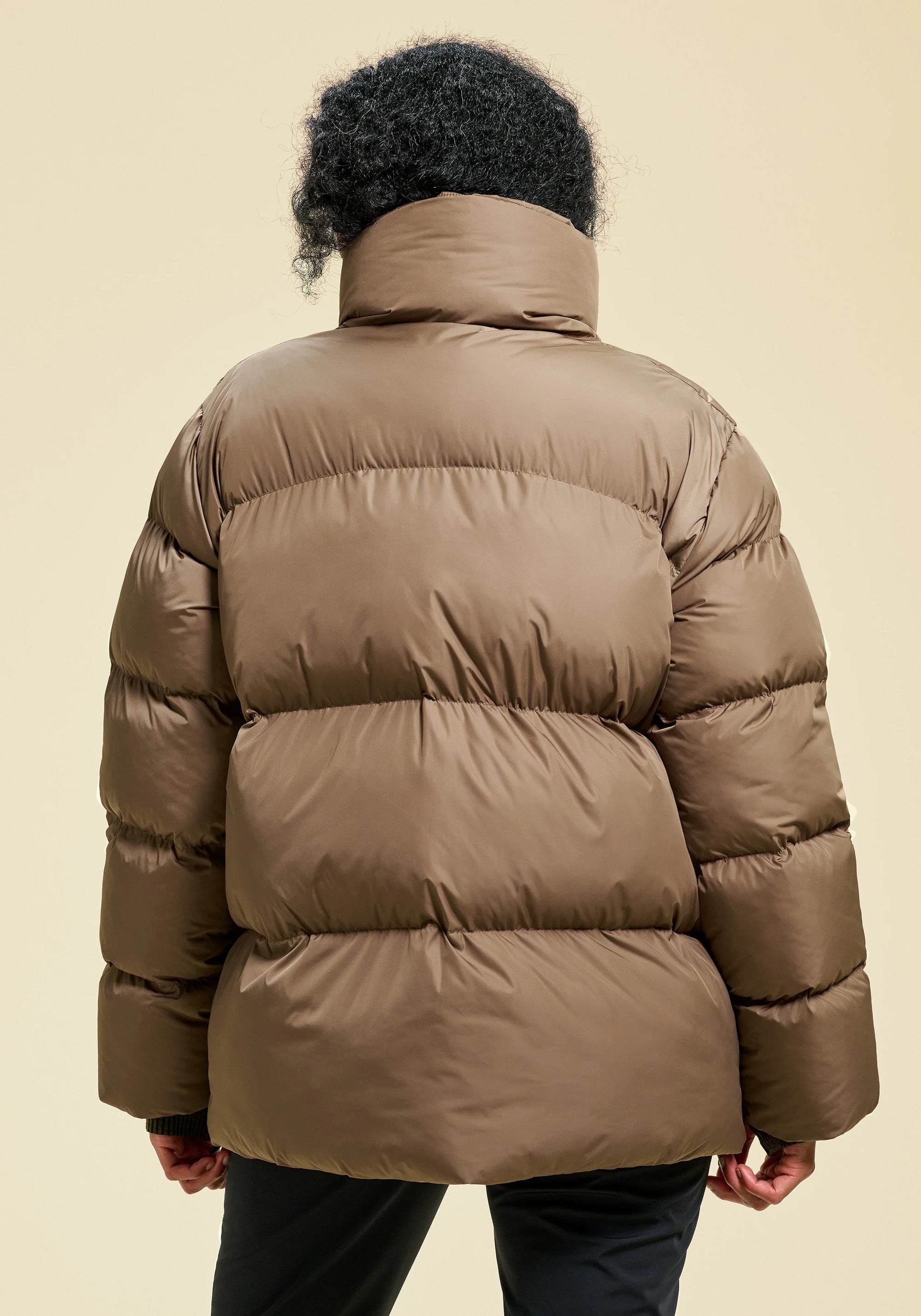 Hero Puffer Jacket - Taupe Brown