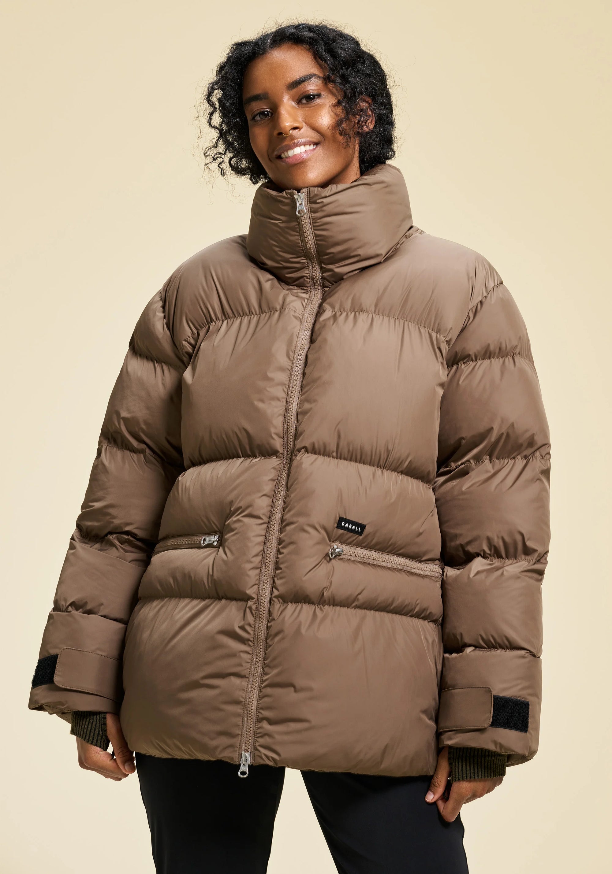 Hero Puffer Jacket Taupe Brown