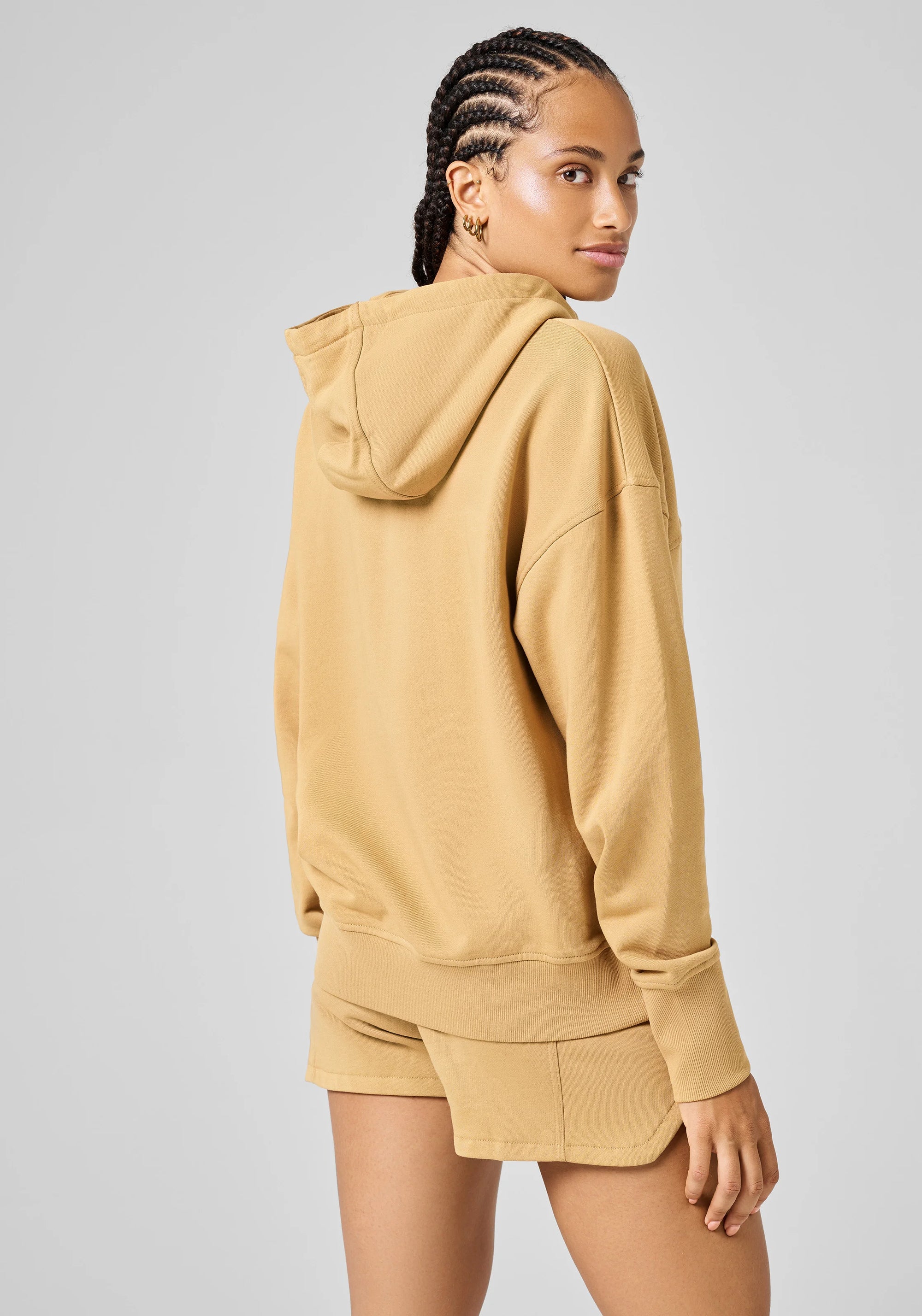 Terry Relaxed Spring Hoodie - Sugar Brown