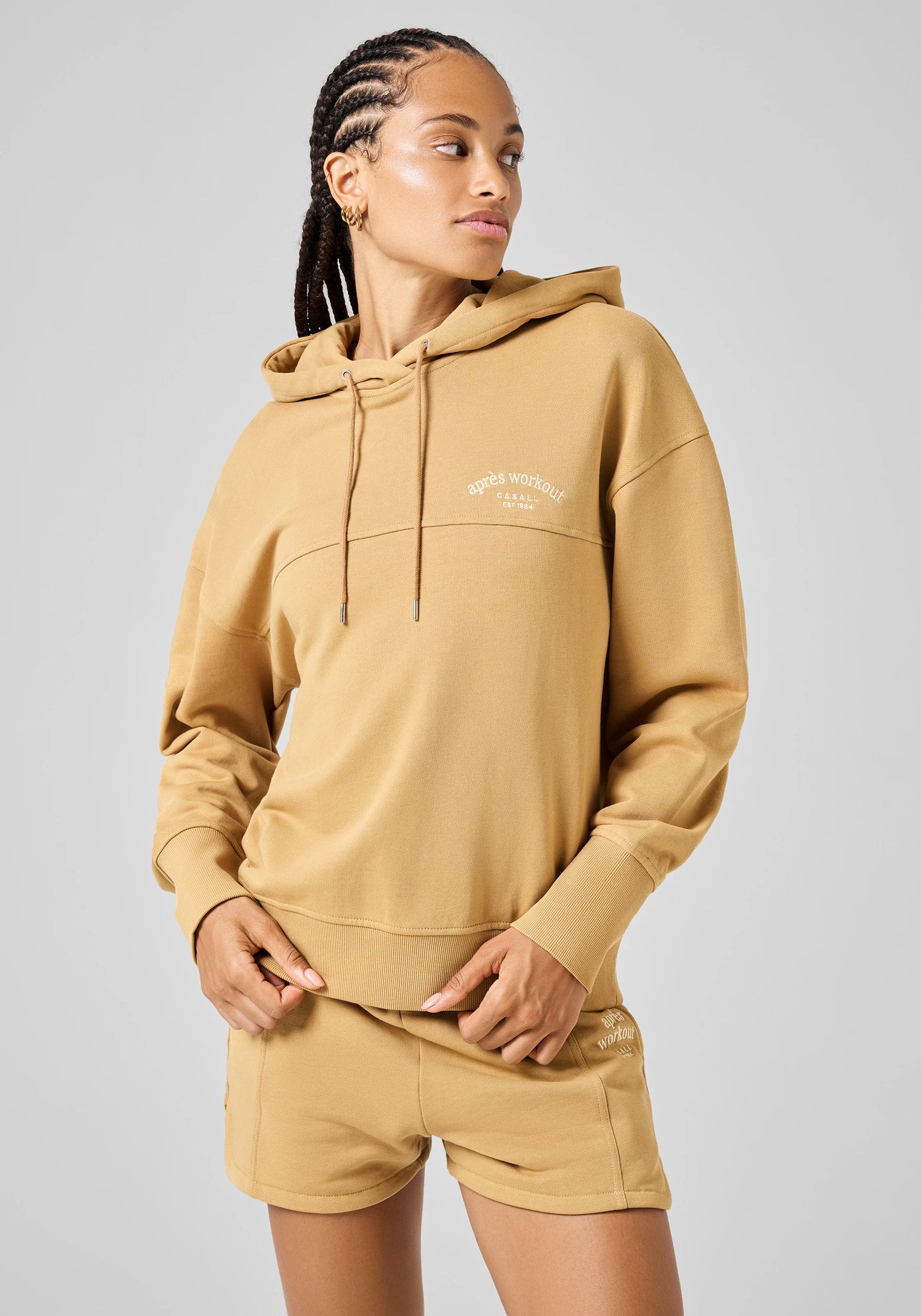 Terry Relaxed Spring Hoodie Sugar Brown