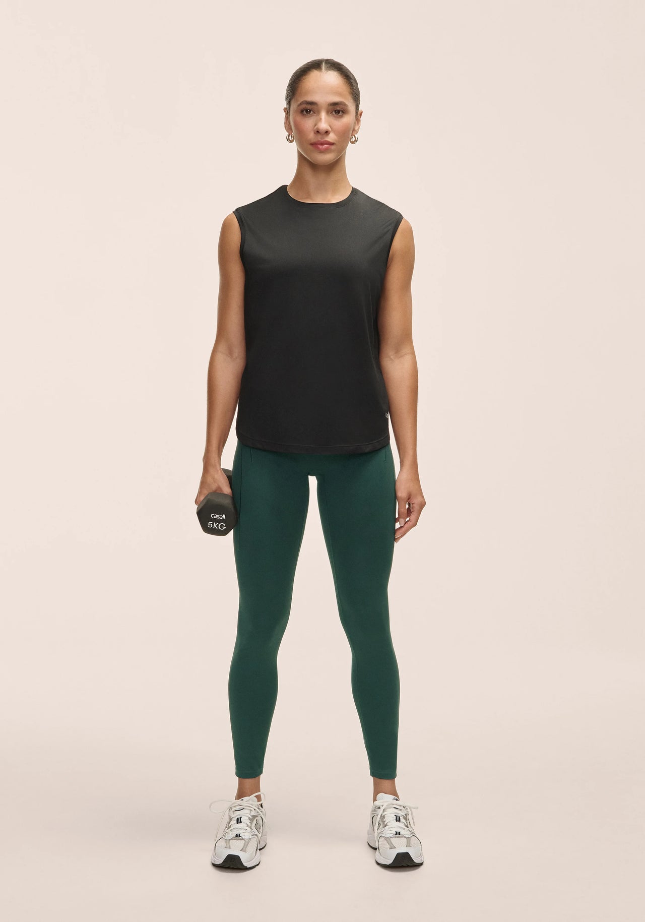 Laser Mesh Muscle Tank - Black