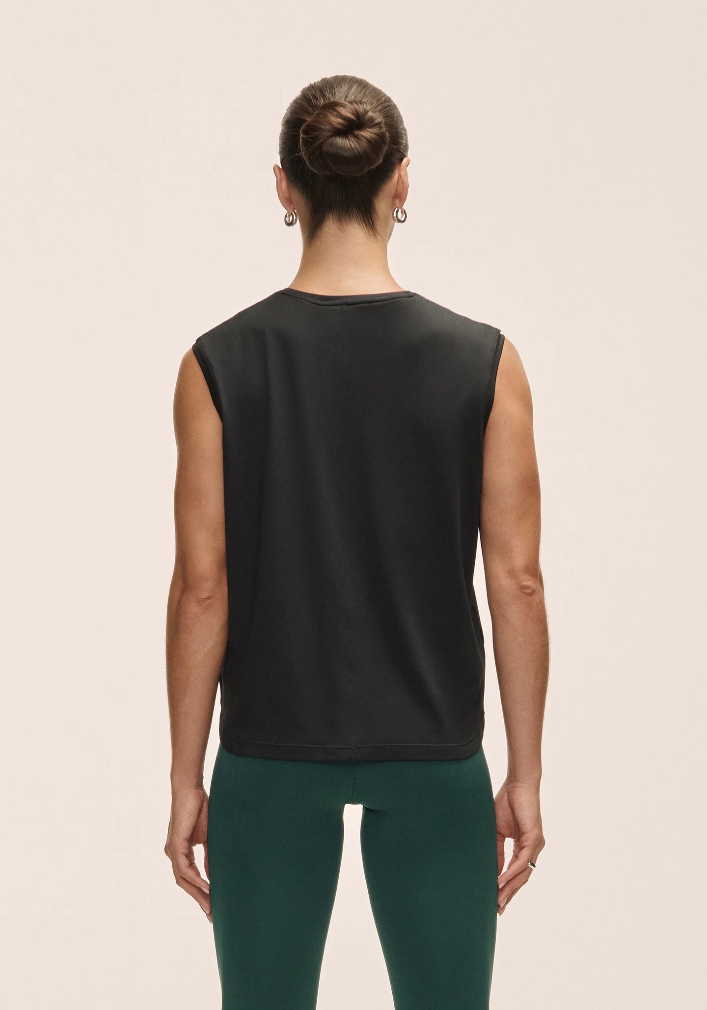 Laser Mesh Muscle Tank - Black