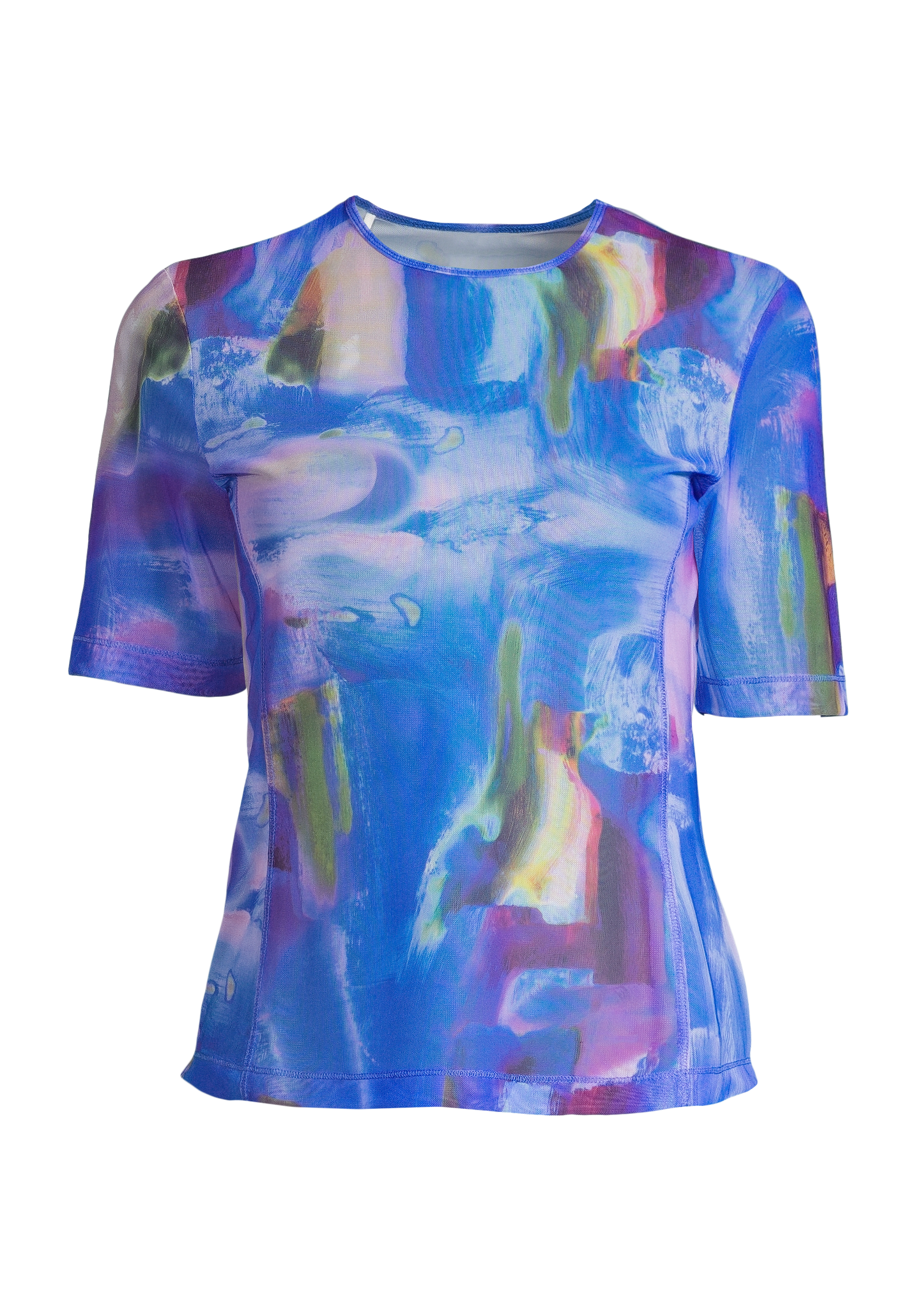 Sheer Mesh Tee - Blue Nostalgia