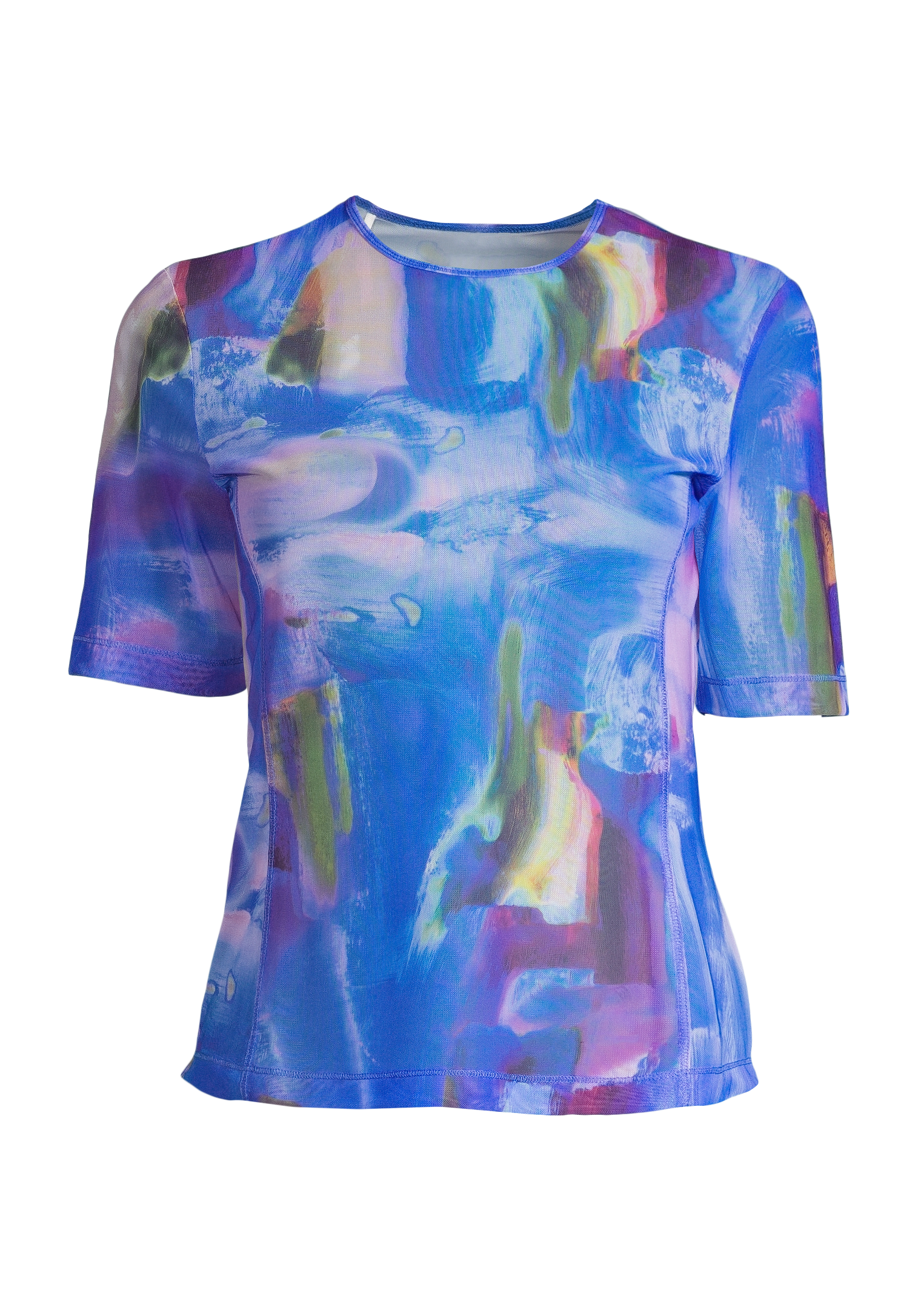 Sheer Mesh Tee - Blue Nostalgia