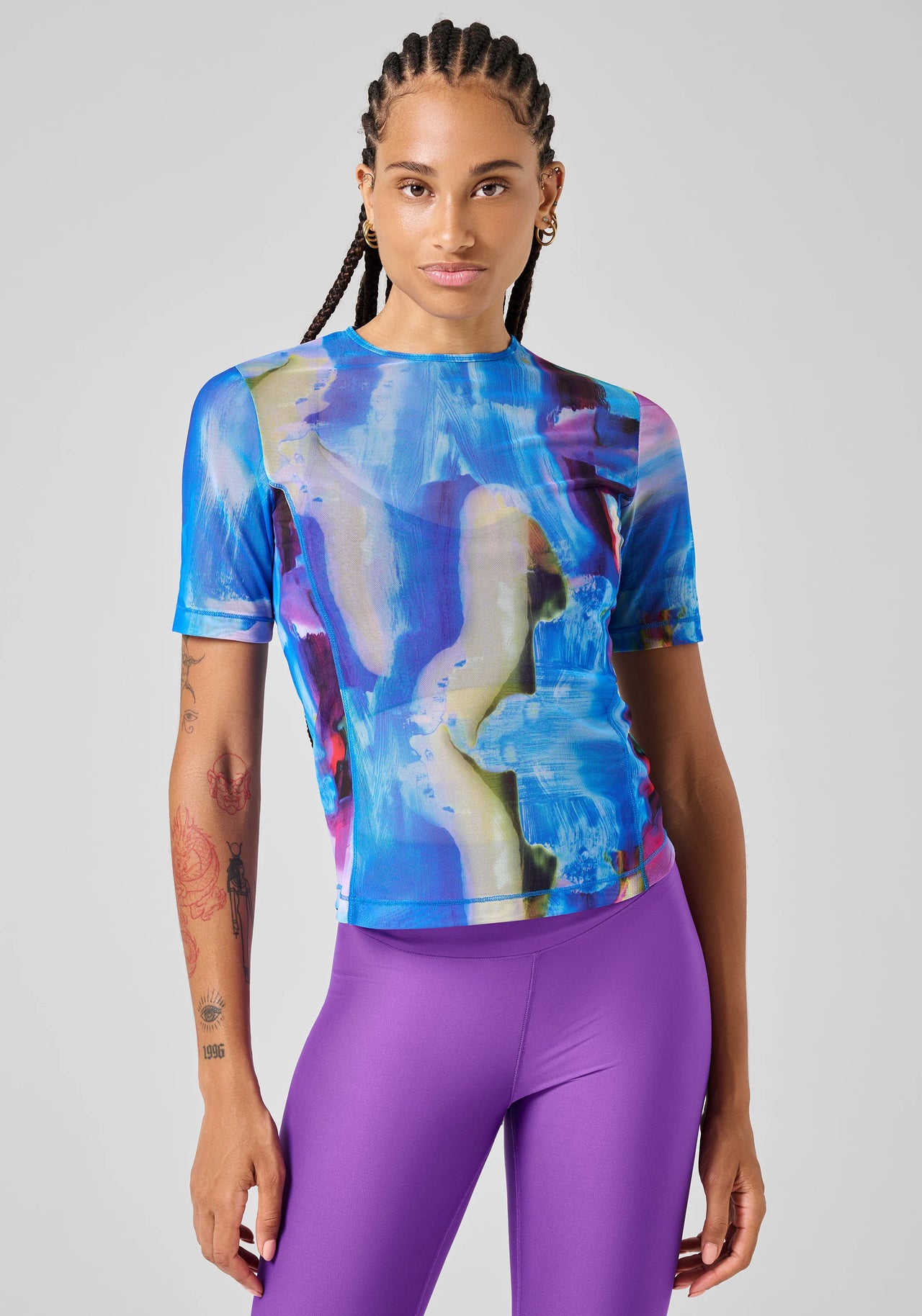 Sheer Mesh Tee - Blue Nostalgia