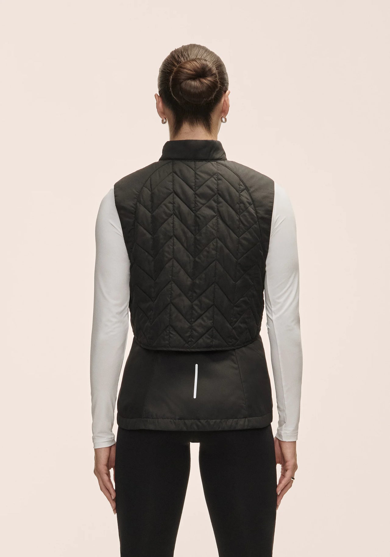 Quilted Running Vest - Black