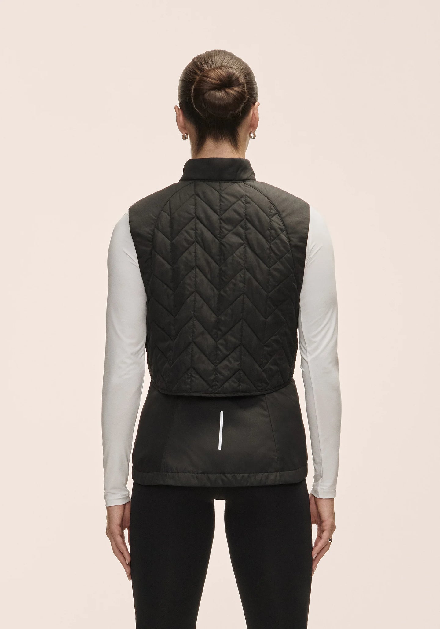 Quilted Running Vest - Black