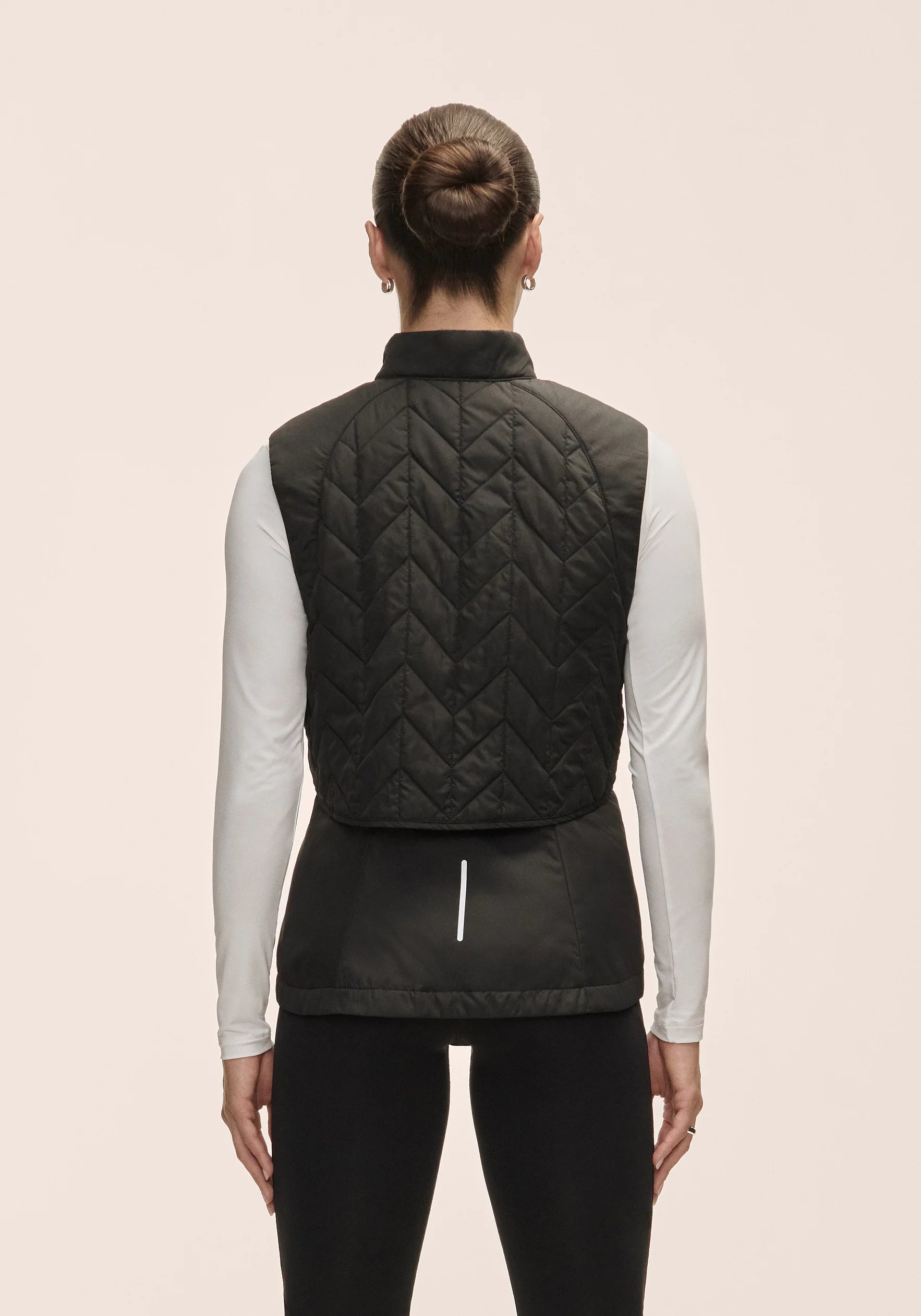 Quilted Running Vest - Black