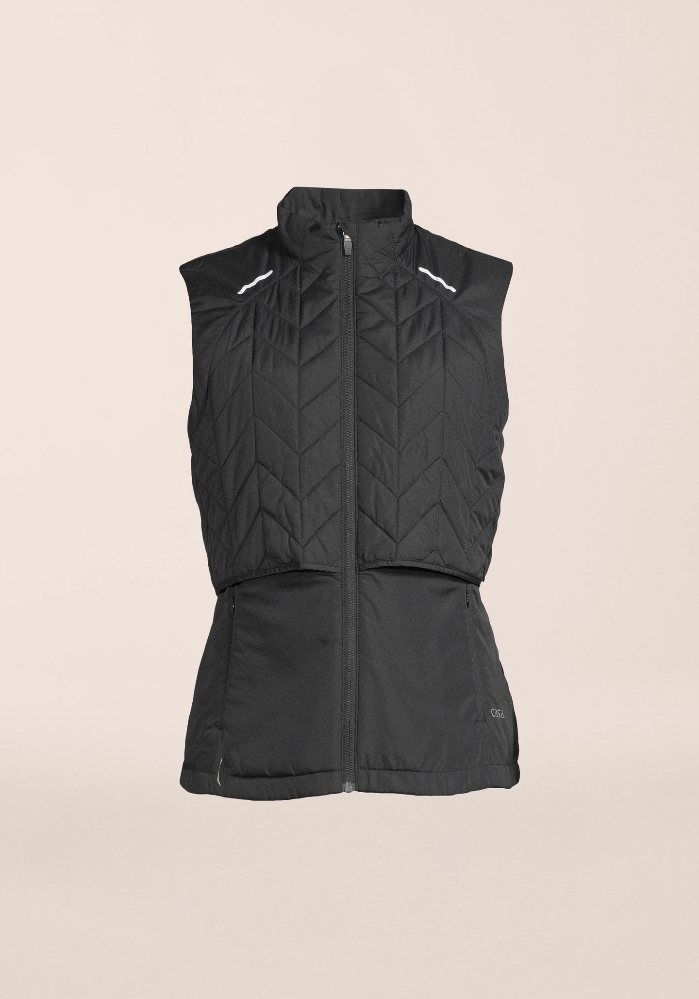 Quilted Running Vest - Black