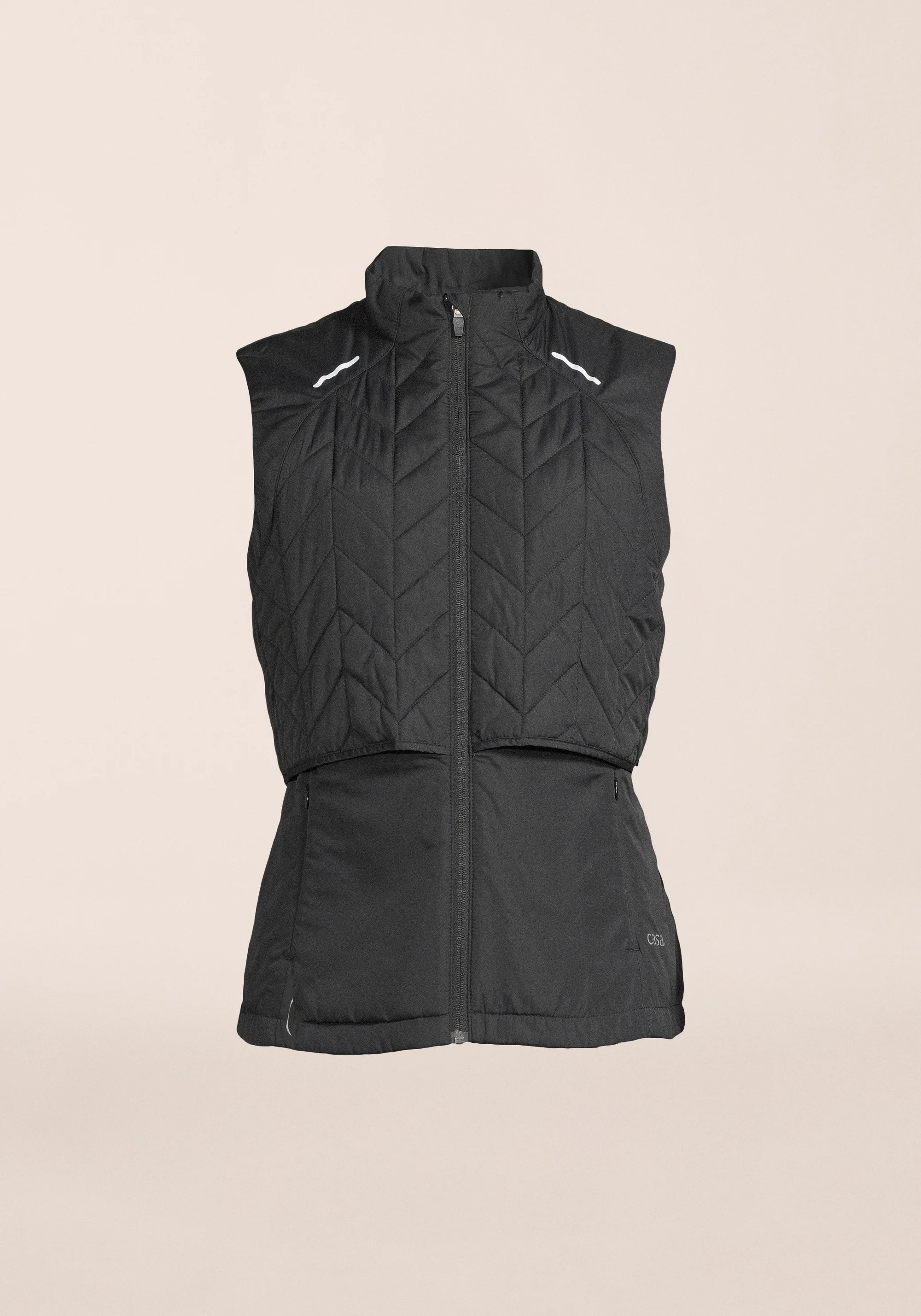Quilted Running Vest - Black