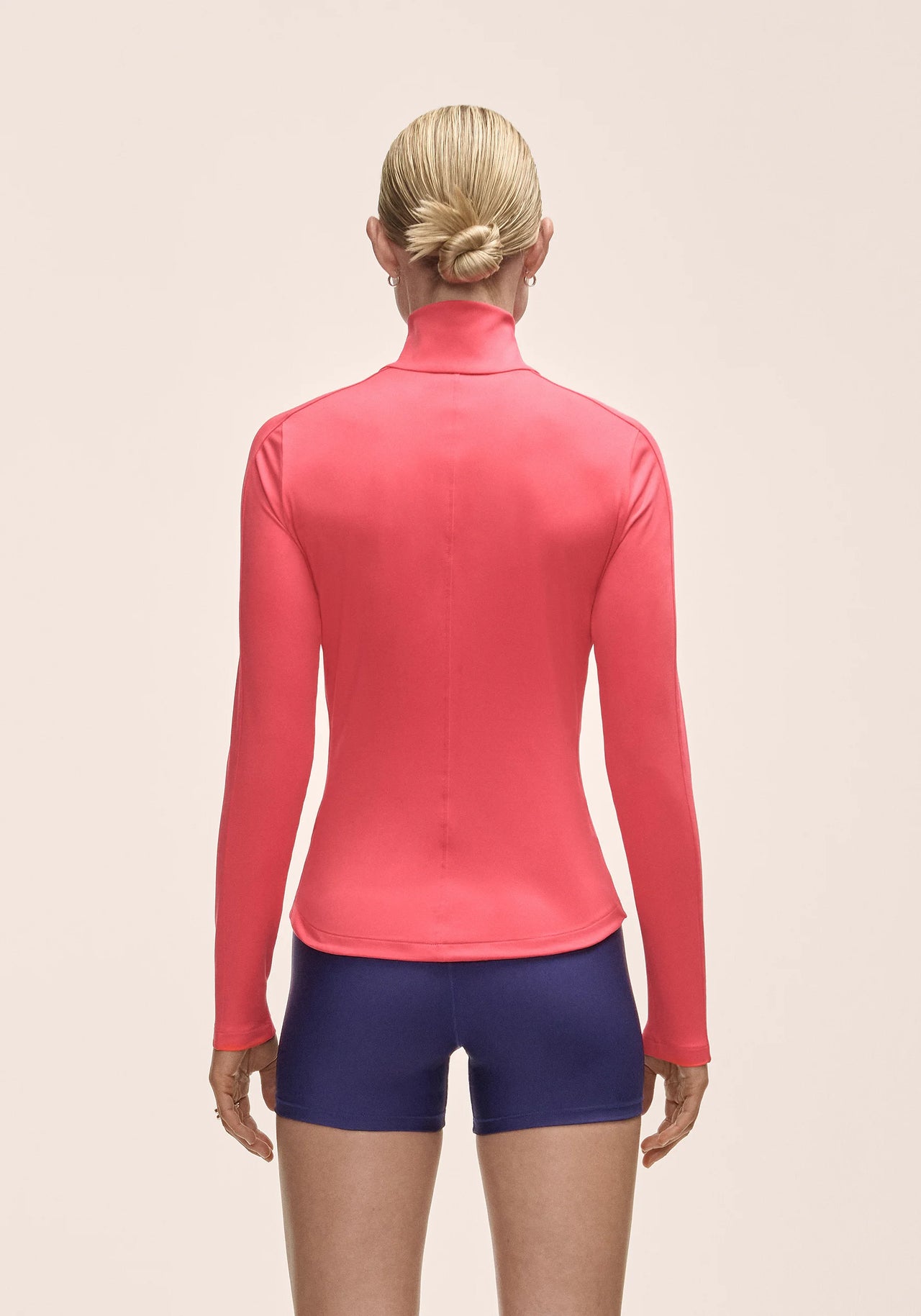 Serene Half Zip Long Sleeve - Ruby Blush