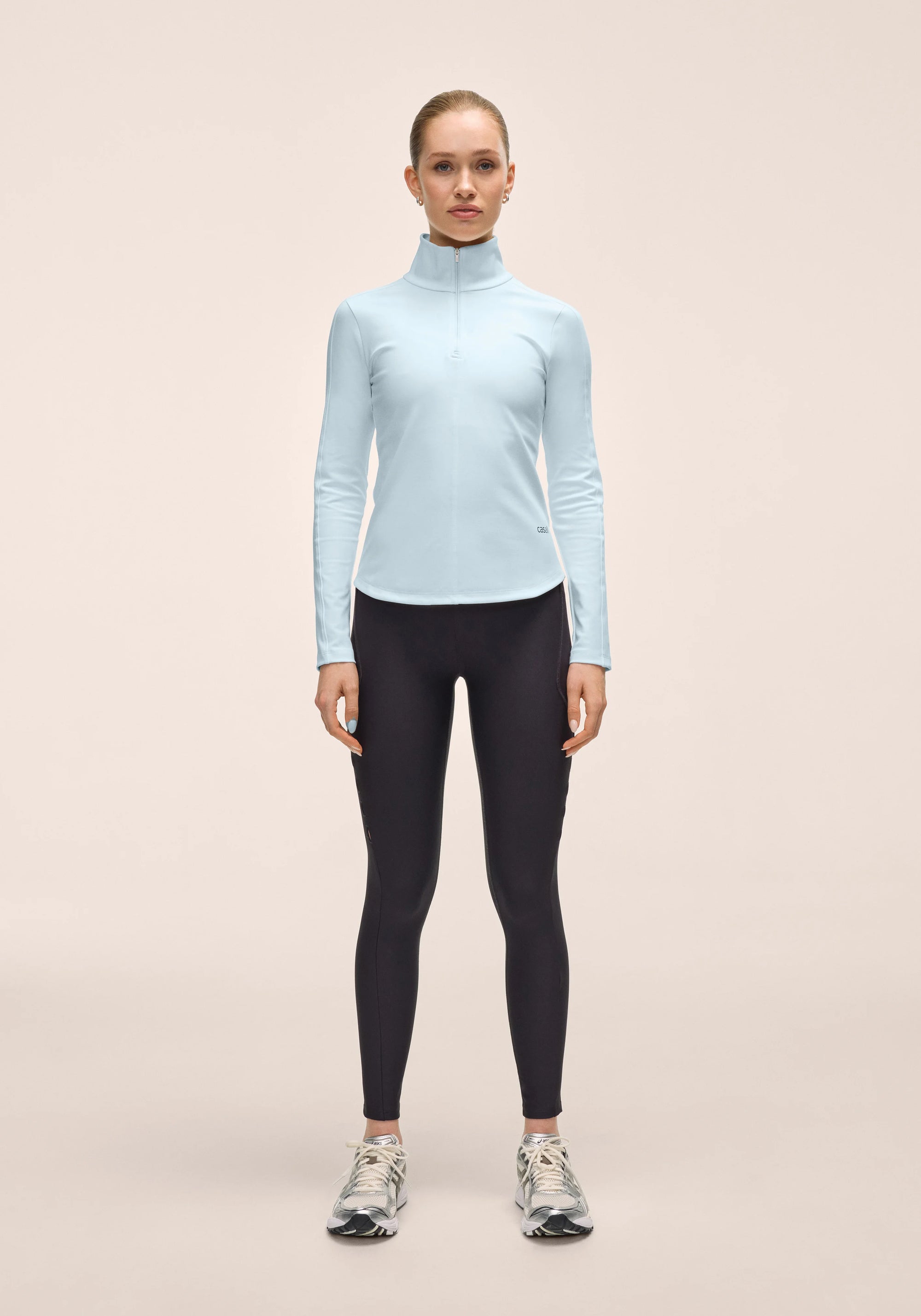 Serene Half Zip Long Sleeve - Aqua Glow