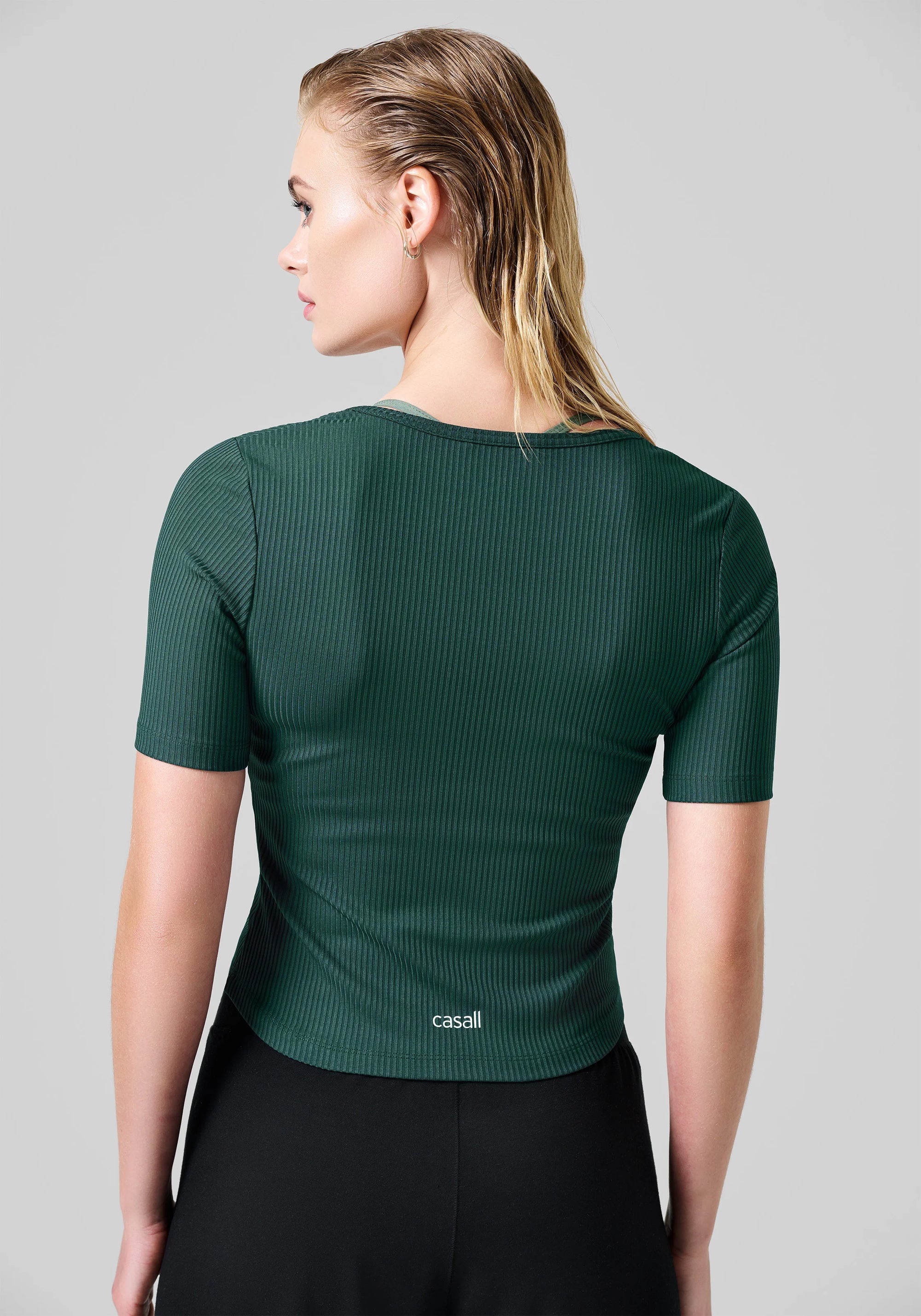 Scoop Rib Tee - Dark Pine