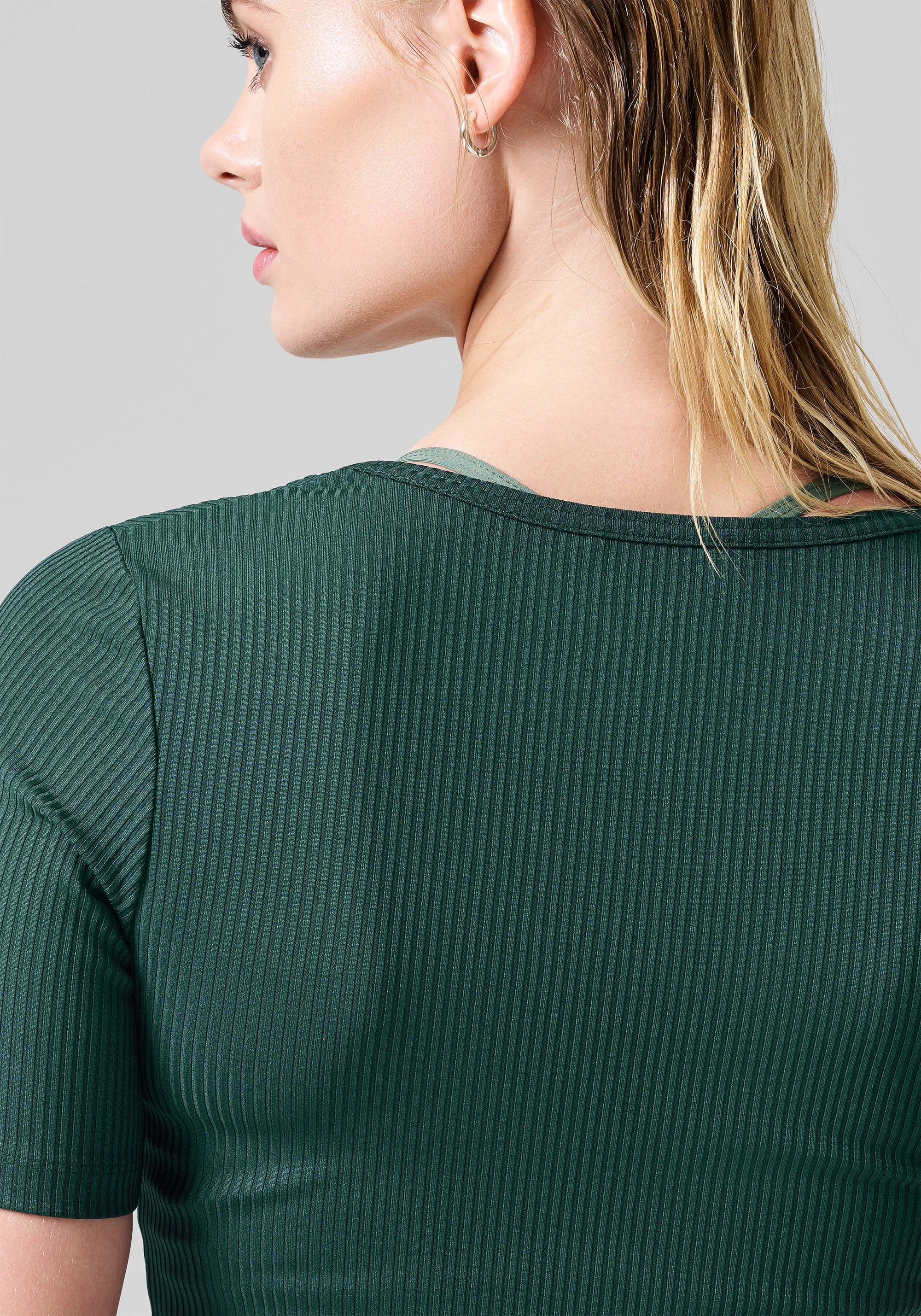 Scoop Rib Tee - Dark Pine