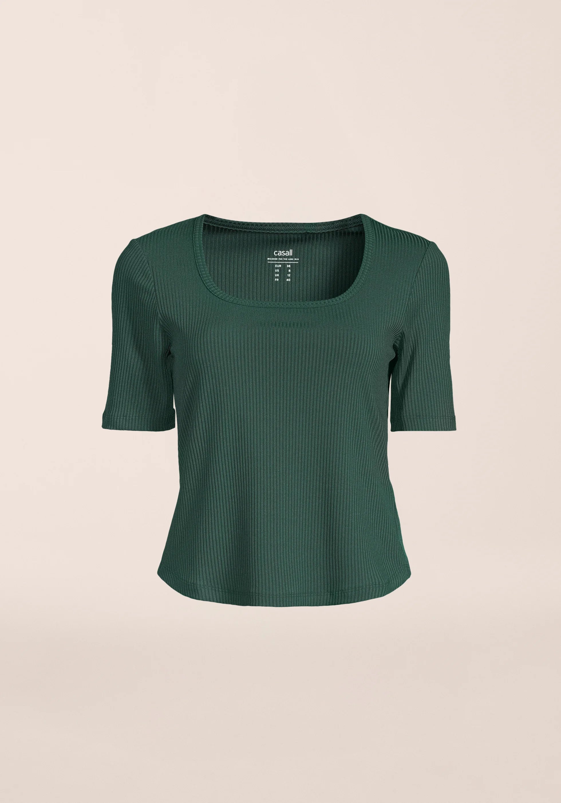 Scoop Rib Tee - Dark Pine
