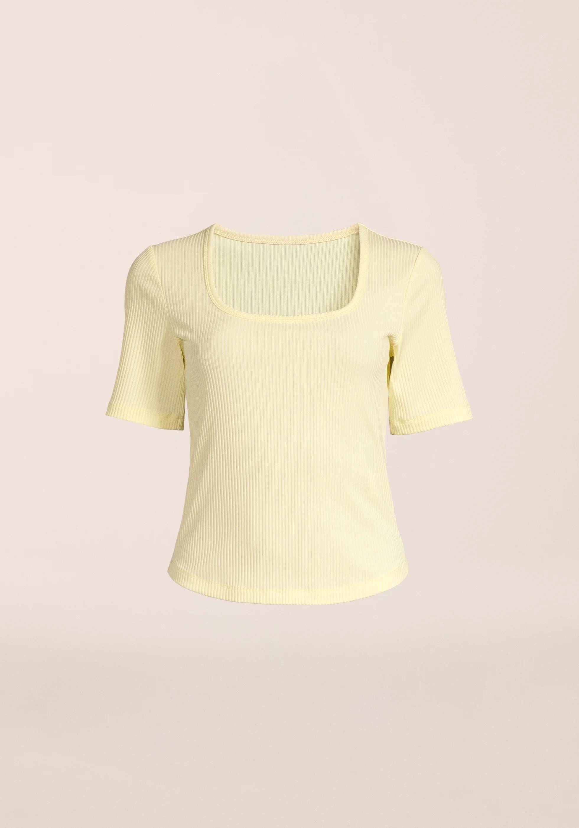 Scoop Rib Tee - Yellow Steam
